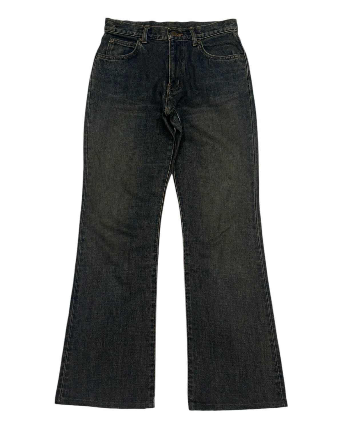 If Six Was Nine Flare Jeans Vintage Wrangler Waxed Flare Denim Size US 28 / EU 44 - 7 Thumbnail