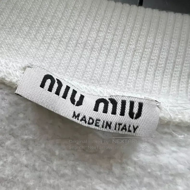 Miu Miu Miu Miu Size s Rivet logo printed sweater Size S / US 4 / IT 40 - 3 Thumbnail