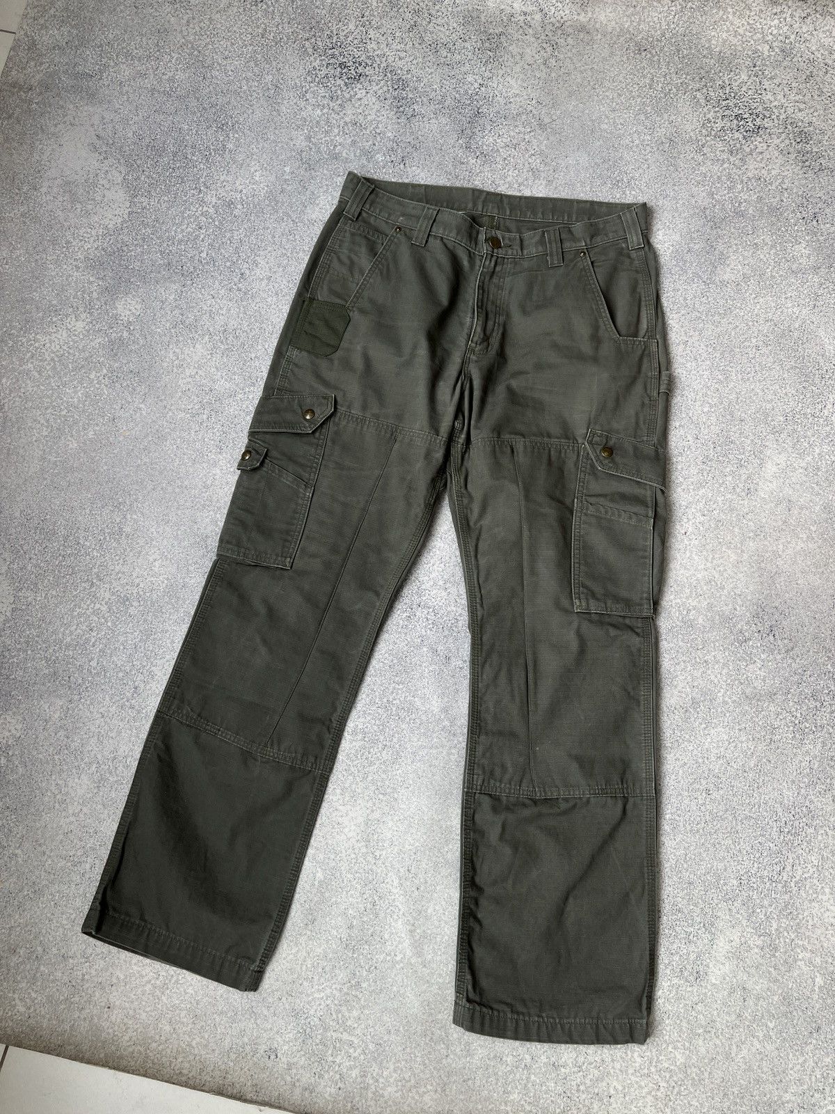 Carhartt × Vintage Vintage CARHARTT RELAXED RIPSTOP CARGO DOUBLE KNEE PANTS Size US 34 / EU 50 - 6 Thumbnail