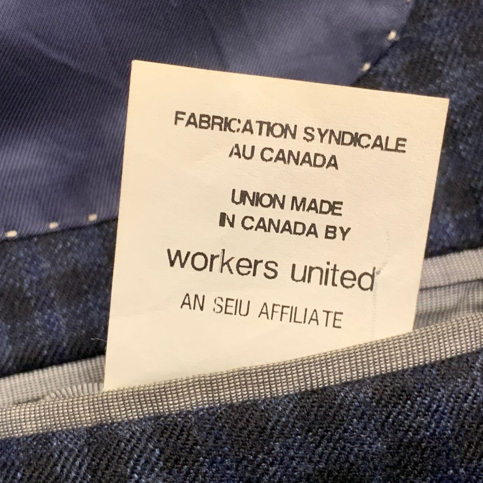 Piattelli Size 44 Navy Black Checkered Wool Single Breasted Sport Coat Size 44L - 9 Thumbnail