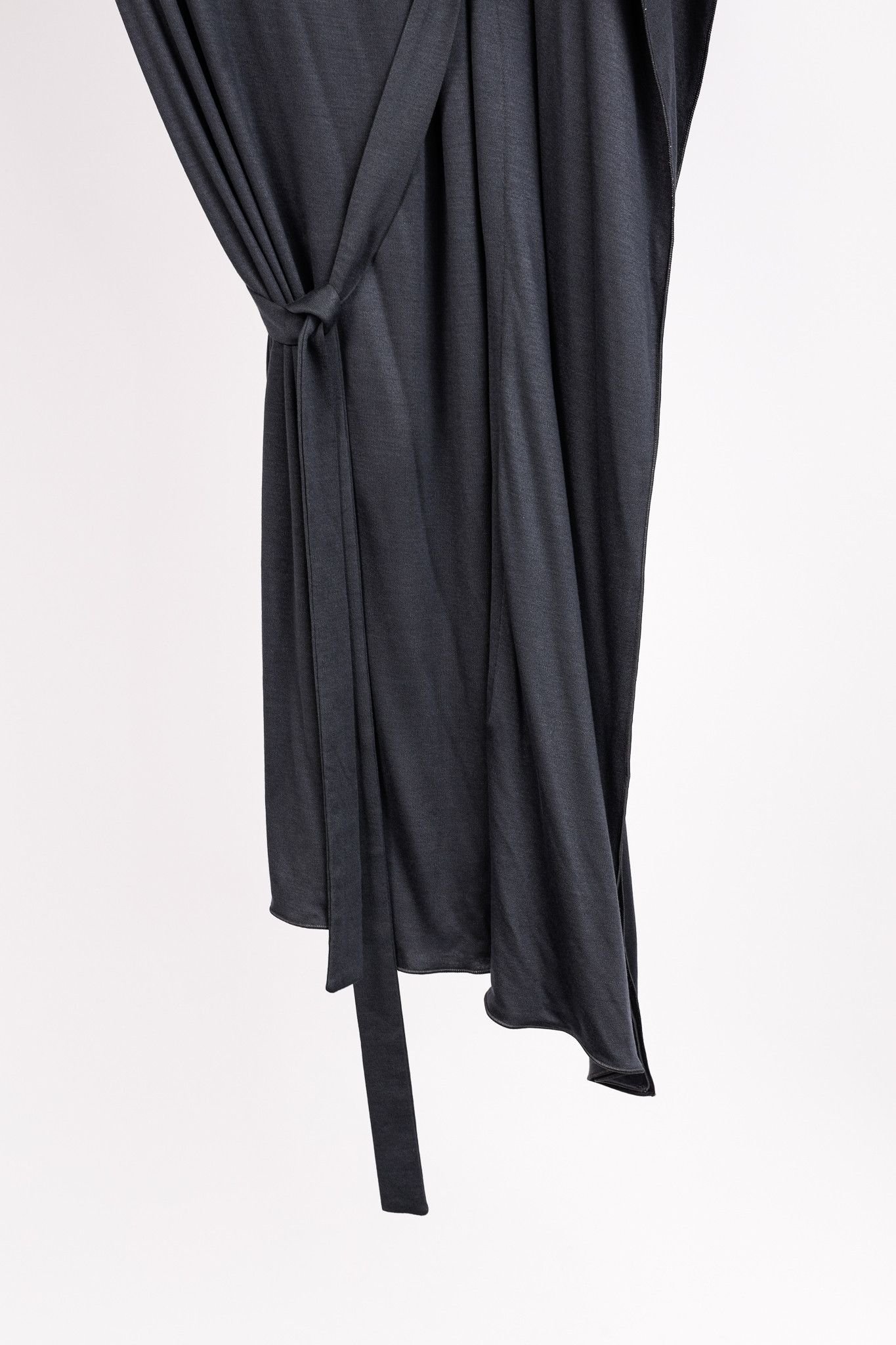 Max Mara Max Mara Grey Jersey Belted Draped Mini Dress Size S / US 4 / IT 40 - 6 Thumbnail