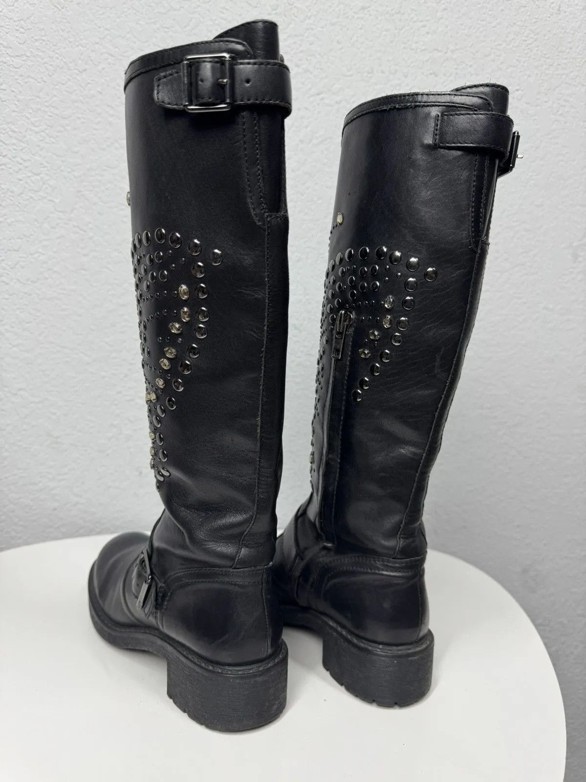 ASH Vintage Leather High Heel Boots Avantgarde Gothic Y2K Guidi Size US 6 / IT 36 - 9 Thumbnail