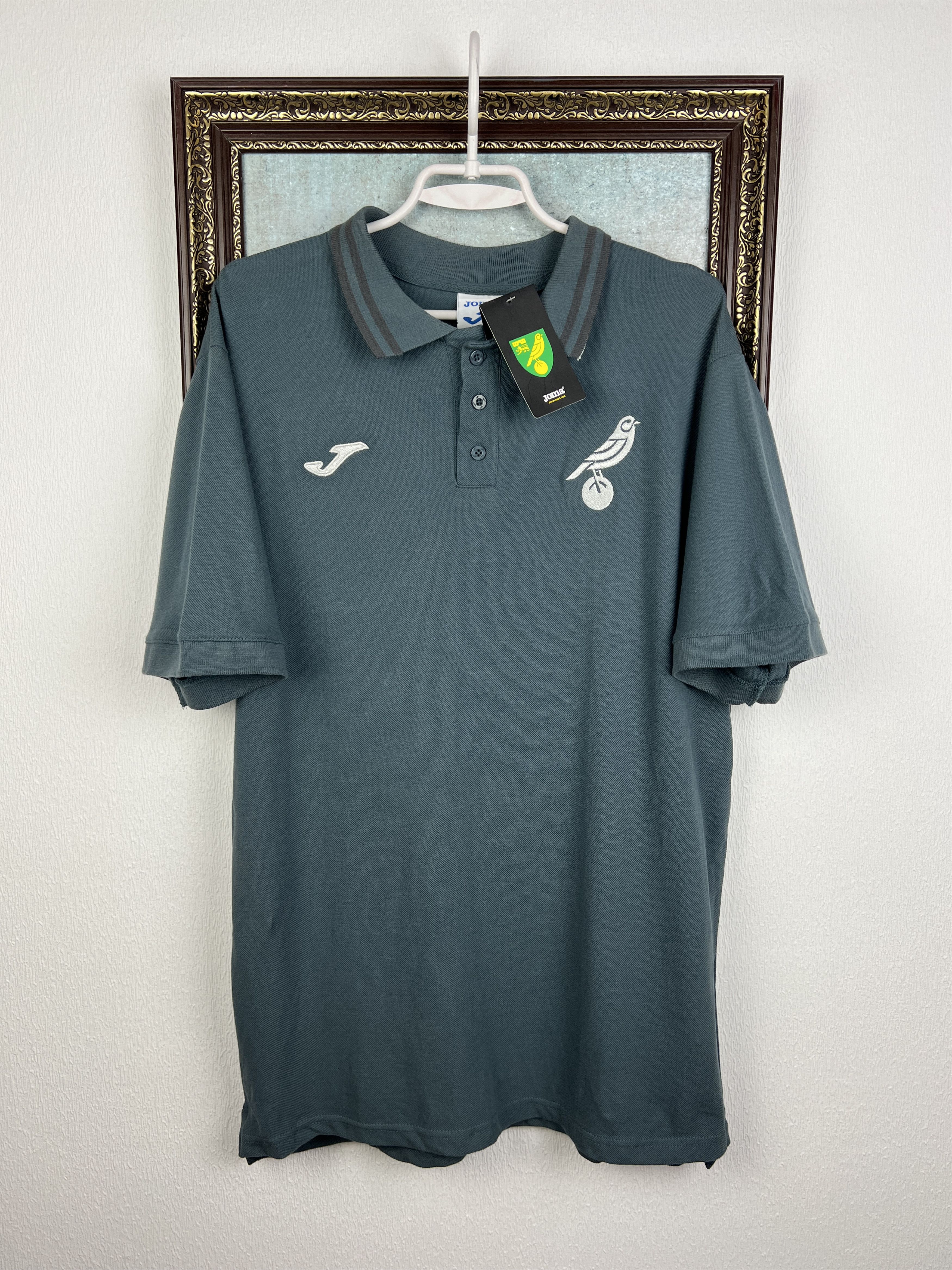 Joma Norwich City Football Polo Train Shirt Soccer Jersey Trikot Size US L / EU 52-54 / 3 - 1 Thumbnail