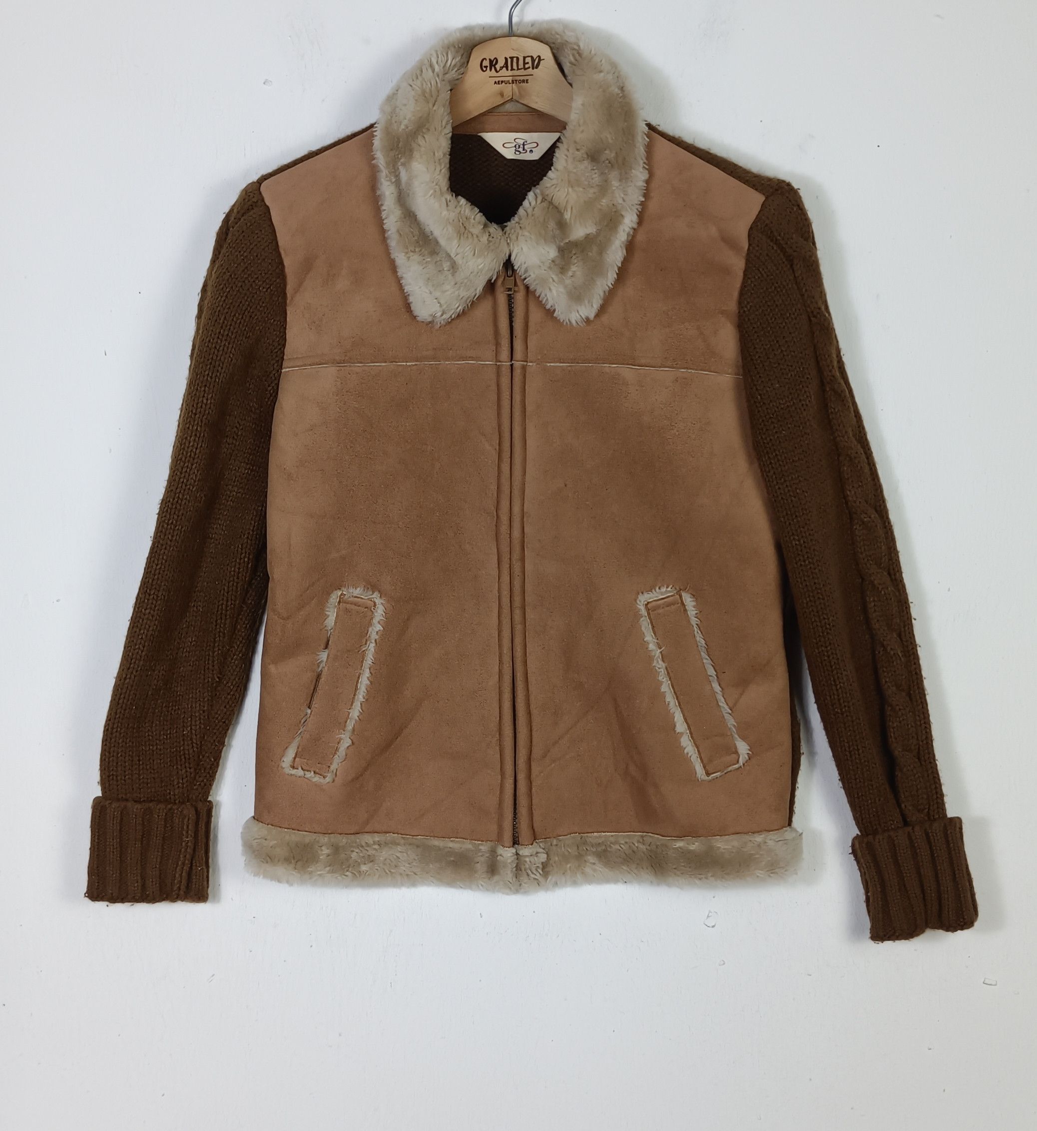Japanese Brand Vintage GF Suede Jacket Size US S / EU 44-46 / 1 - 1 Thumbnail