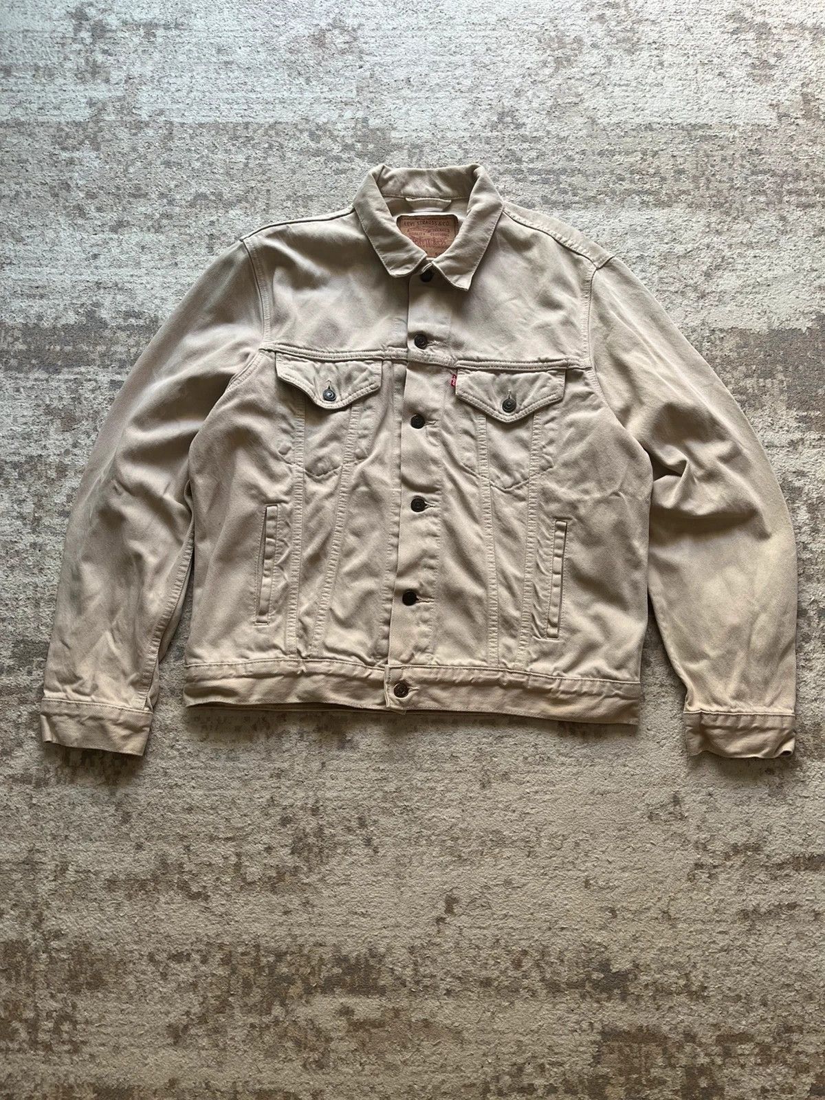 Levi's Levi’s 70503 02 Sz L Denim Jacket Beige Vintage 1997 Rare Size US L / EU 52-54 / 3 - 1 Thumbnail