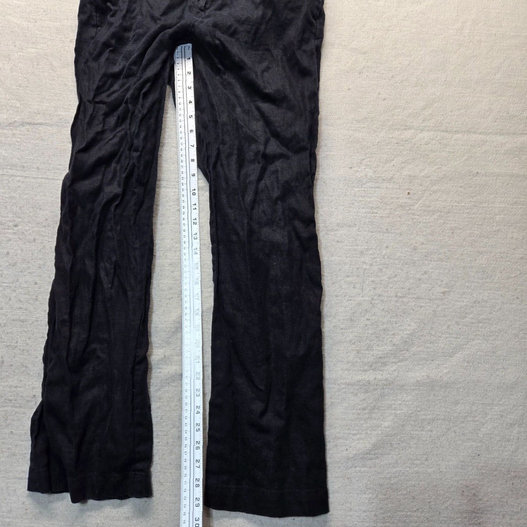 Vintage Kim Rogers Women's Mid-Rise Bootcut Pants Solid Black Rayon Blend Adult 8 Size 30" / US 8 / IT 44 - 6 Thumbnail