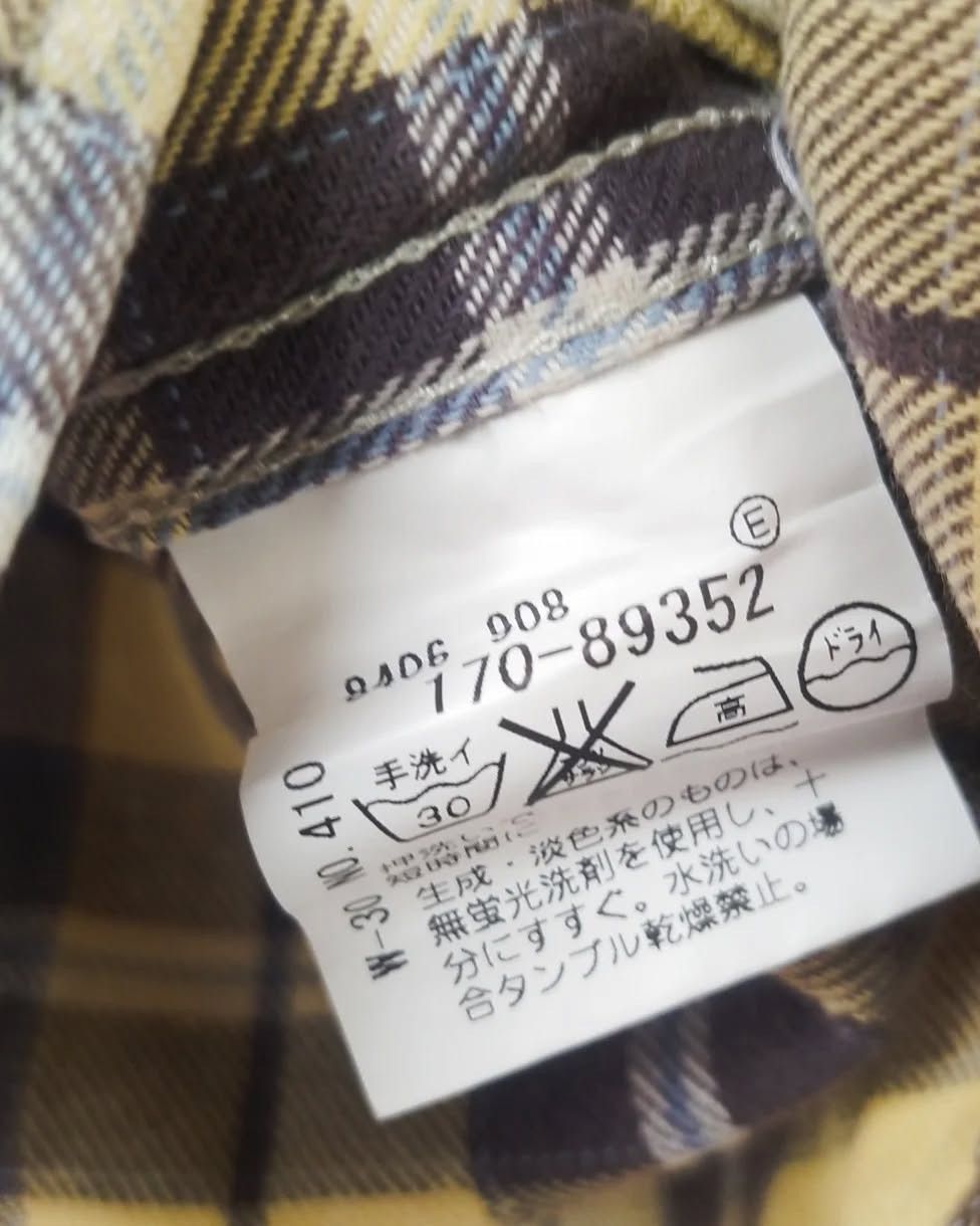 Takeo Kikuchi Takeo Kikuchi Yellow Plaid Flanel Shirt Size US S / EU 44-46 / 1 - 3 Thumbnail