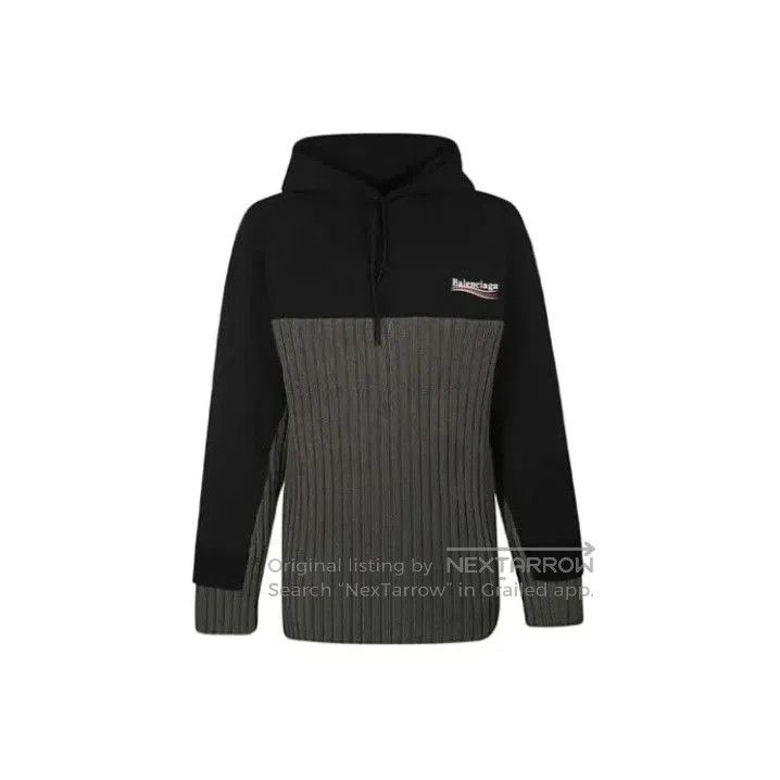 Balenciaga Balenciaga Black Hooded Sweatshirt with Logo. Size US S / EU 44-46 / 1 - 1 Thumbnail