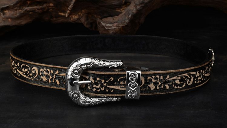 Japanese Brand × Vintage Retro flower embossed belt Size ONE SIZE - 3 Thumbnail