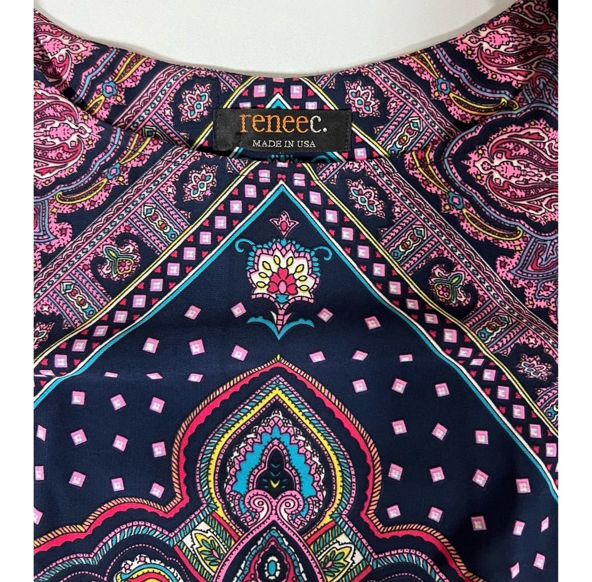 Rene Caovilla Renee C. Floral Paisley Boho Bohemian Top Shirt Blouse XS 🩷✨ Size XS / US 0-2 / IT 36-38 - 3 Thumbnail