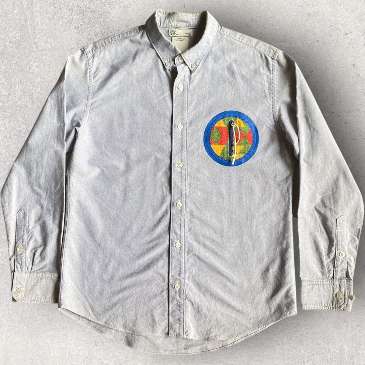 Visvim Blue Oxford Shirt With Circle Pocket Size US M / EU 48-50 / 2 - 2 Thumbnail