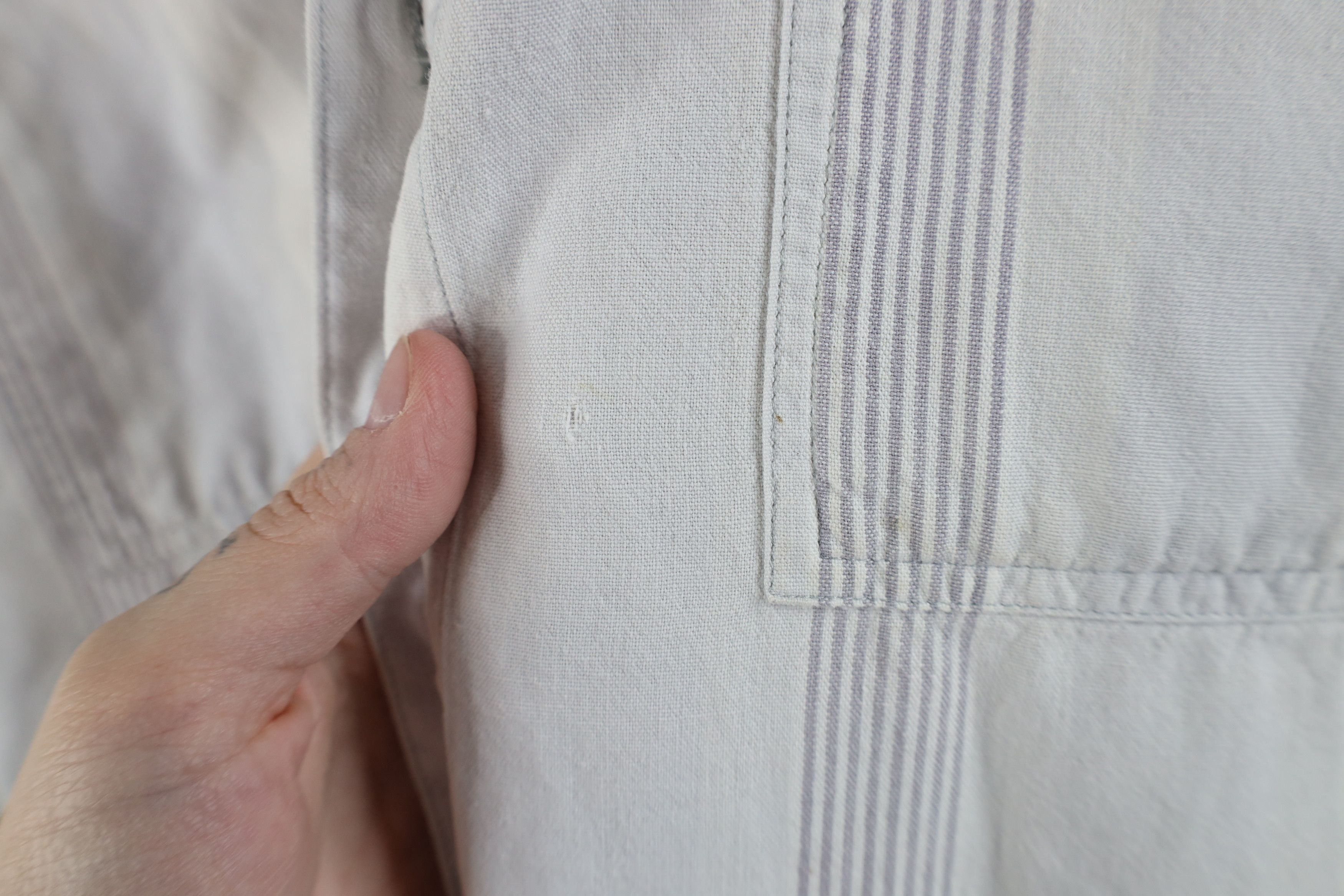 Vintage Vintage 90s Streetwear Baggy Big Pocket Striped Button Shirt Size XL / US 12-14 / IT 48-50 - 6 Thumbnail