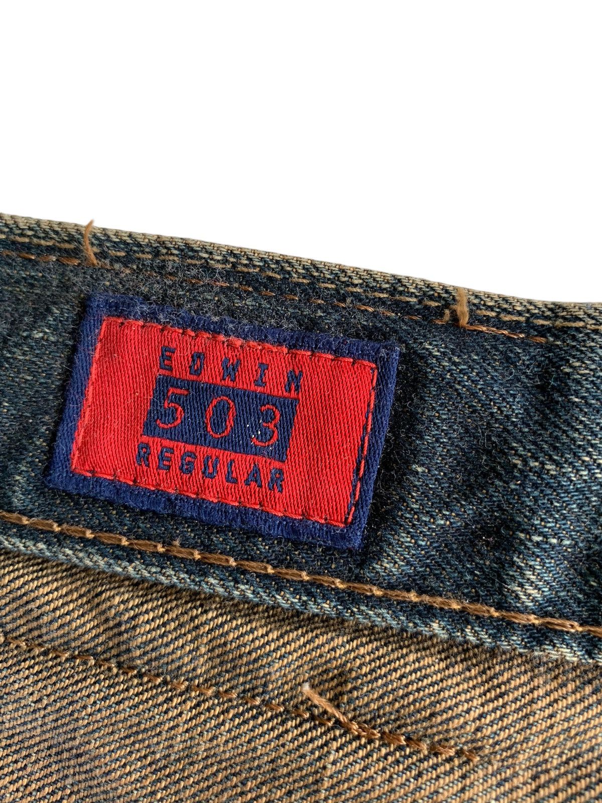 Japanese Brand × Kapital × Vintage Vintage Edwin 503zz Mudwash Distressed Denim☠️🎌 Size US 30 / EU 46 - 10 Thumbnail