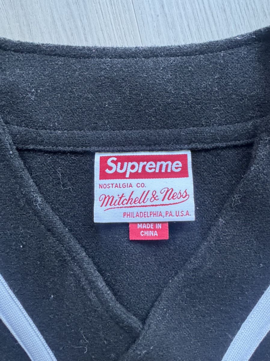 Mitchell & Ness × Supreme Supreme Mitchell & Ness Wool Baseball Jersey FW23 Size US L / EU 52-54 / 3 - 3 Thumbnail