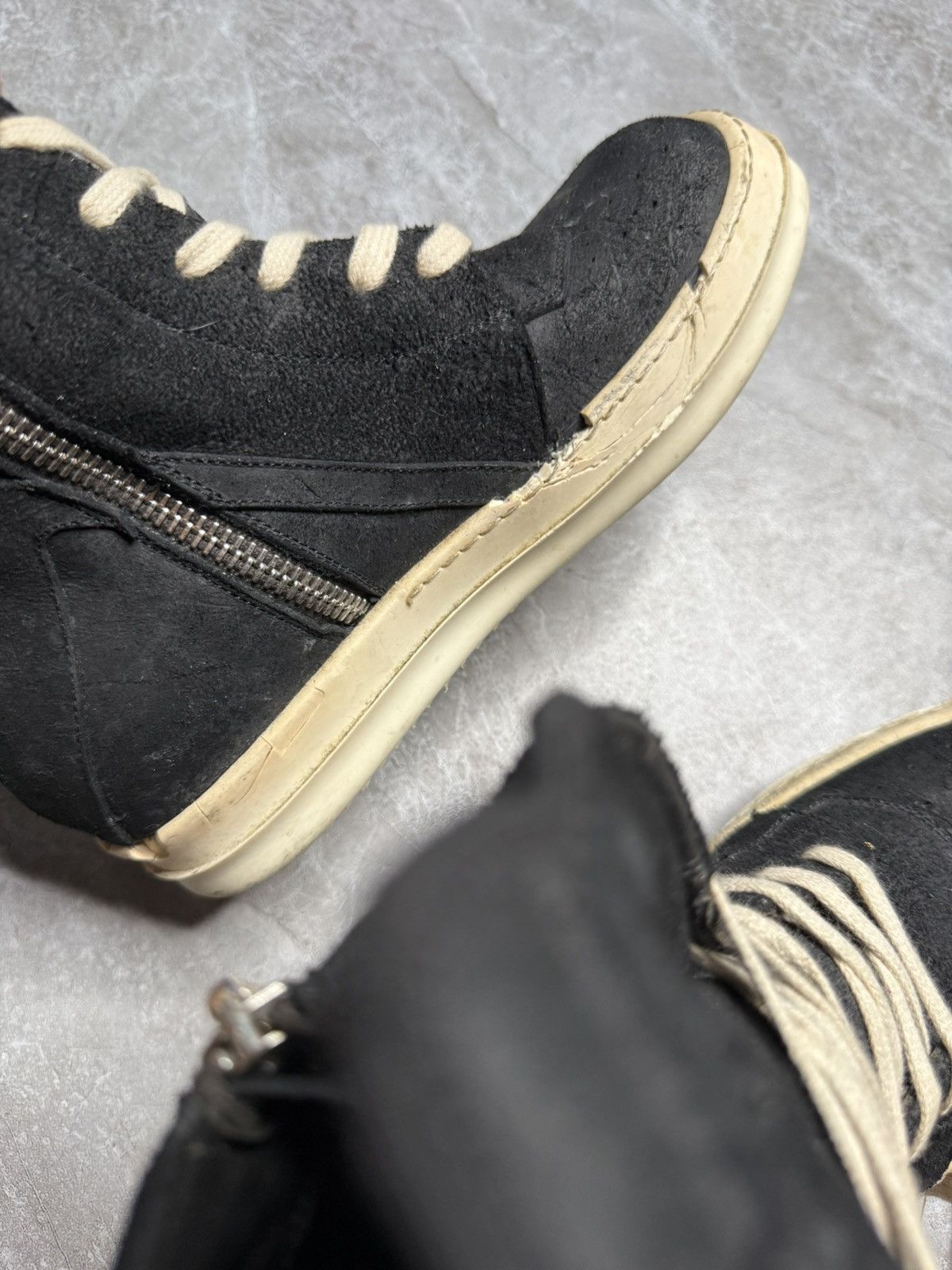 Rick Owens Rick Owens Geobasket Blistered Leather Shoes Size US 5 / EU 37 - 6 Thumbnail