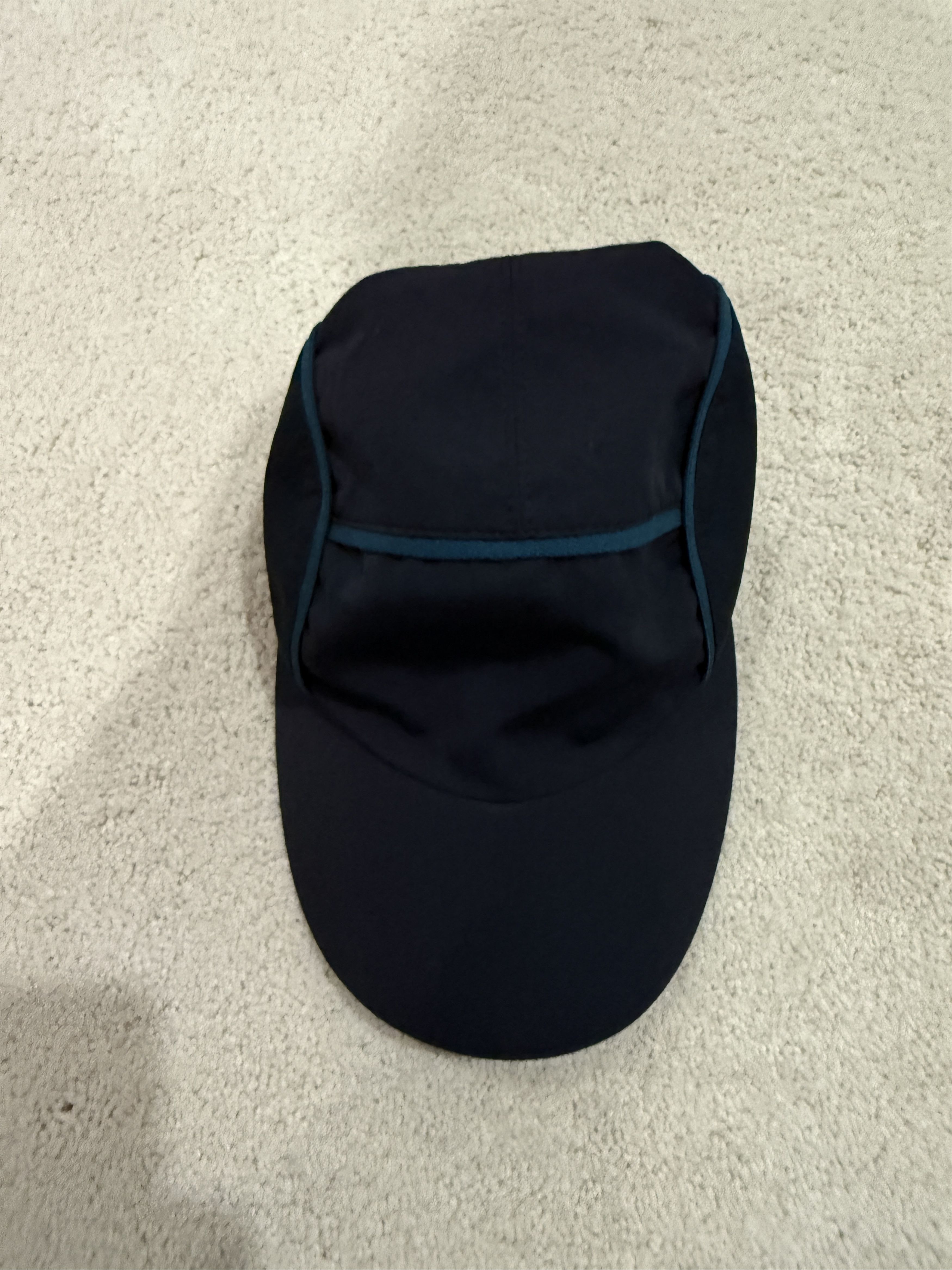 Hermes HERMES AUTHENTIC COTTON BLACK WITH BLUE TRIM NEVADA CAP Size ONE SIZE - 3 Thumbnail