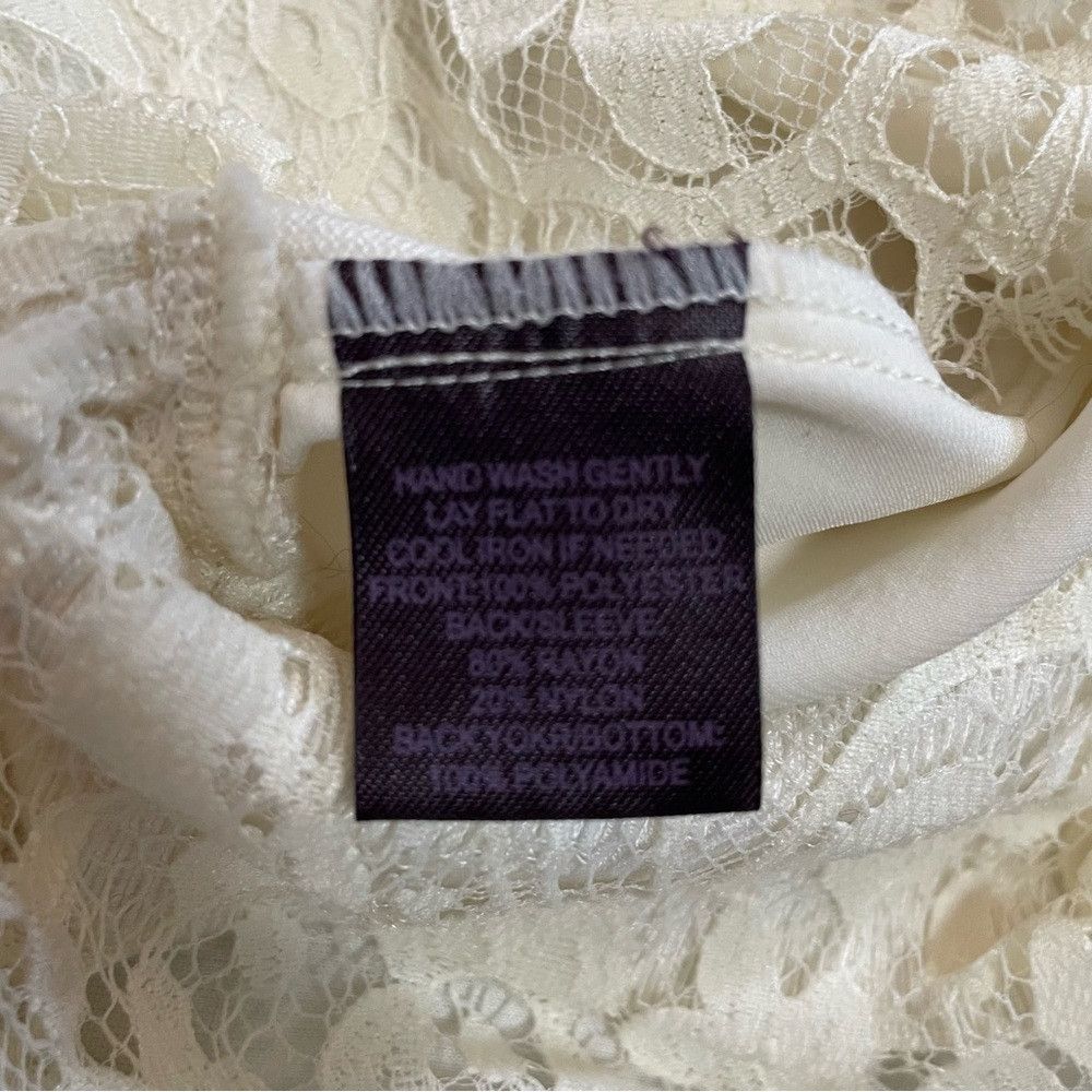 Other Hale Bob Ivory Mixed Media Lace Knit Long Sleeve Sweater Si Size L / US 10 / IT 46 - 8 Thumbnail
