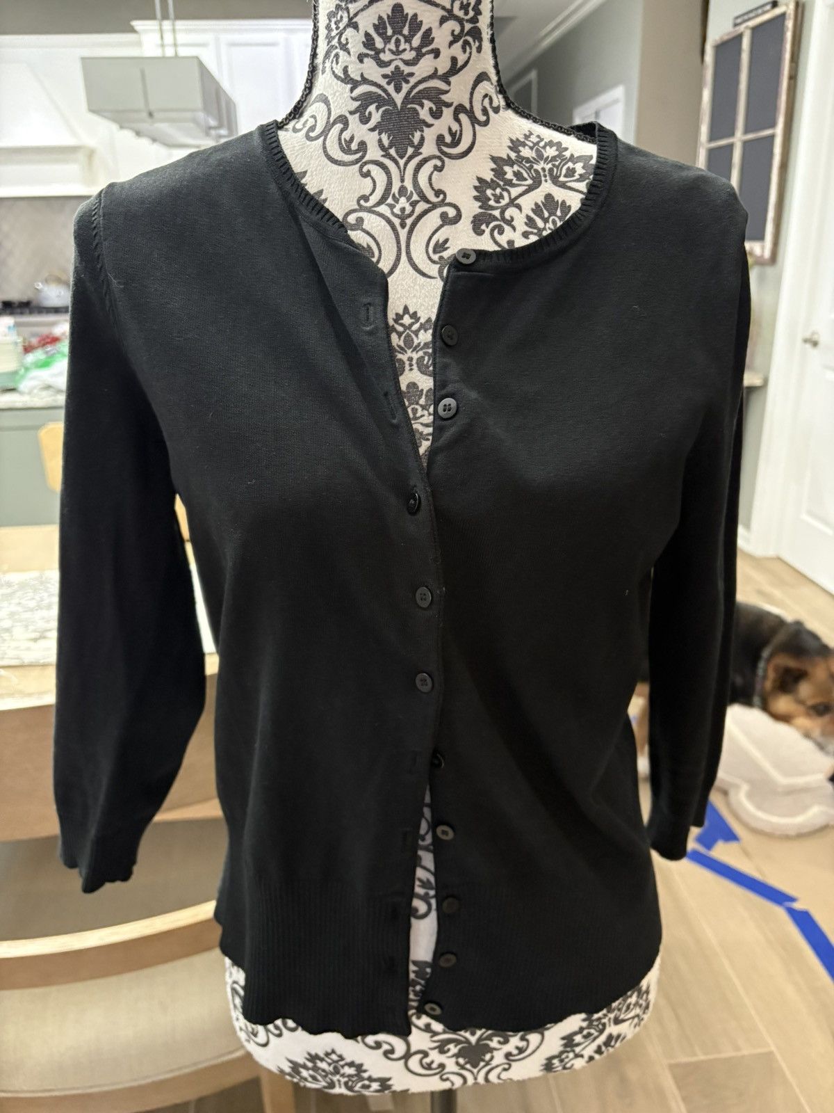 Other Black size large 3/4 sleeve cardigan sweater Size L / US 10 / IT 46 - 1 Thumbnail