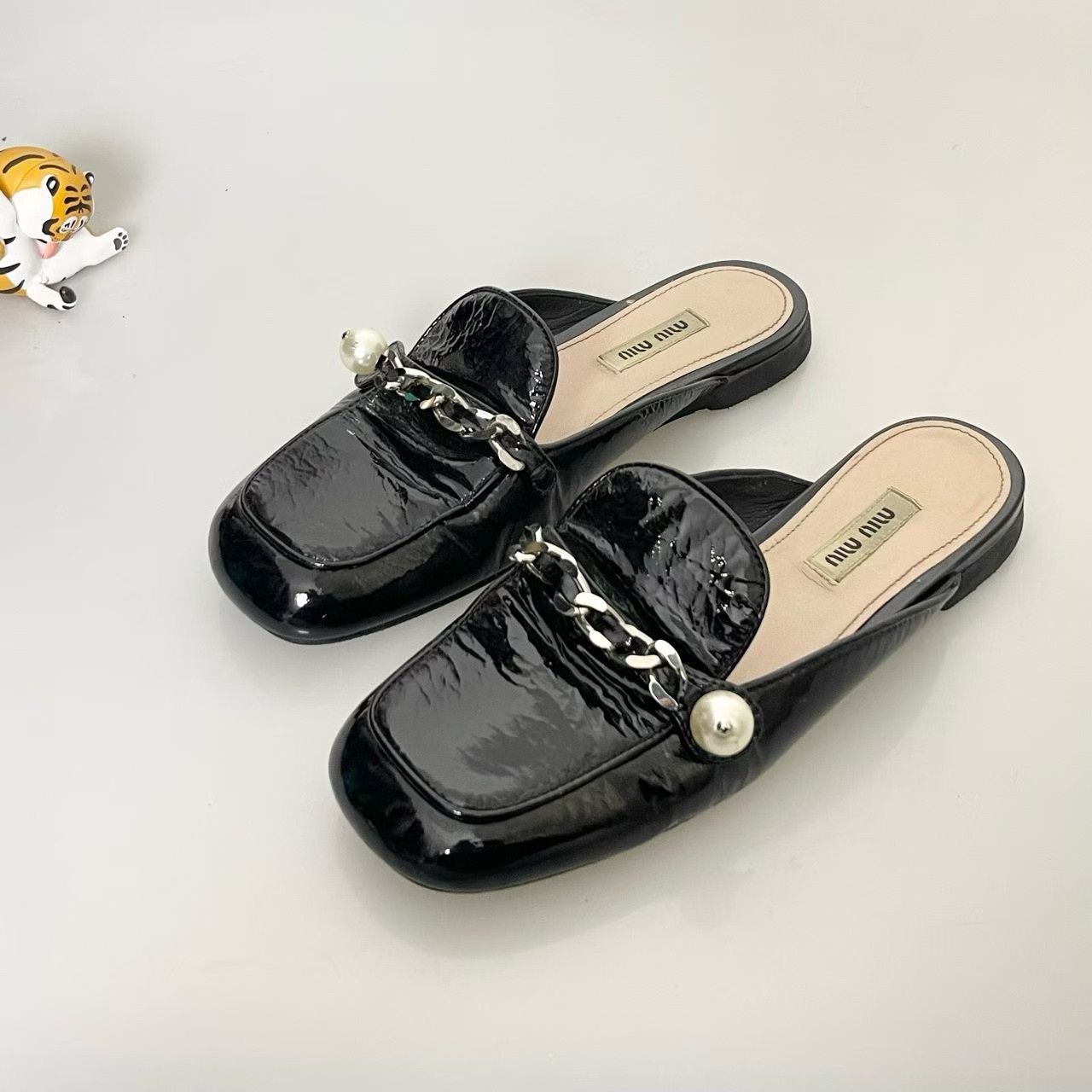 Miu Miu Miu Miu Pearl Mules Size US 5 / IT 35 - 1 Thumbnail