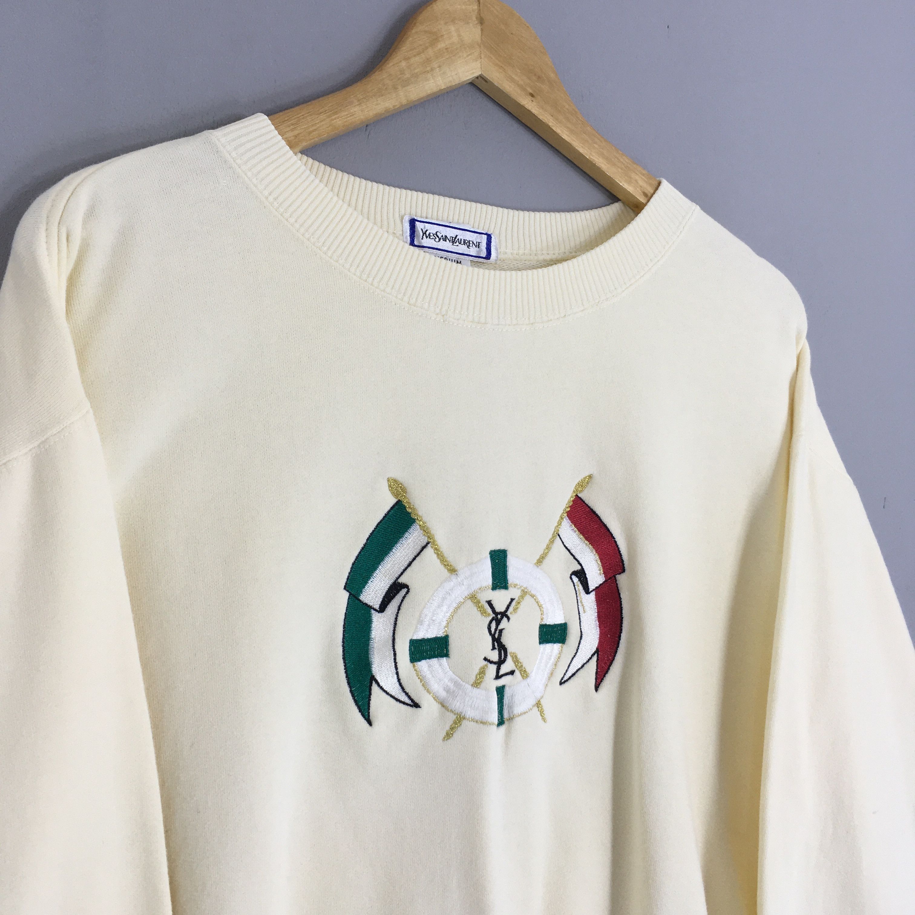 Vintage × Yves Saint Laurent Vintage YSL Yves Saint Laurent Sweatshirt Medium Size US M / EU 48-50 / 2 - 3 Thumbnail
