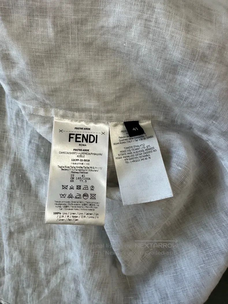 Fendi Fendi size 41 Monogrammed shirt, letter all-over print sing Size US XXS / EU 40 - 4 Thumbnail