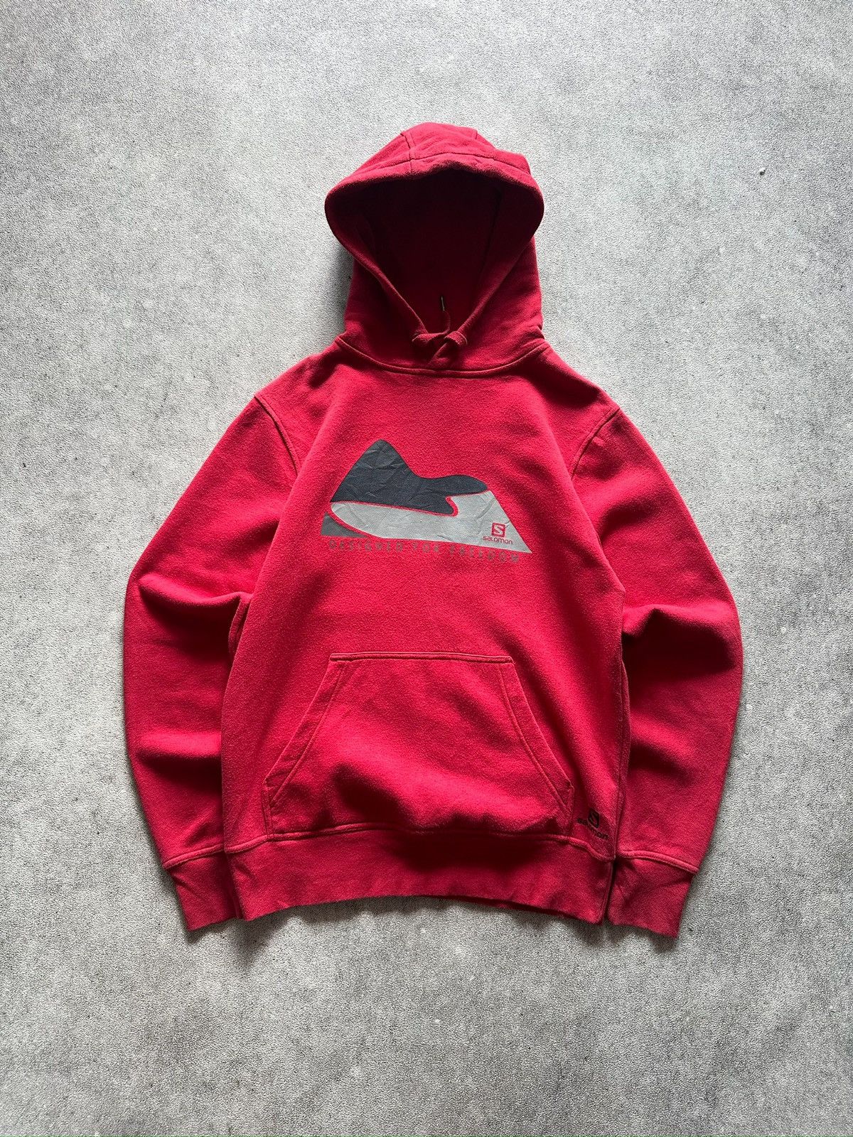 Salomon 2000s Salomon Red Boxy Hoodie Size US S / EU 44-46 / 1 - 1 Thumbnail