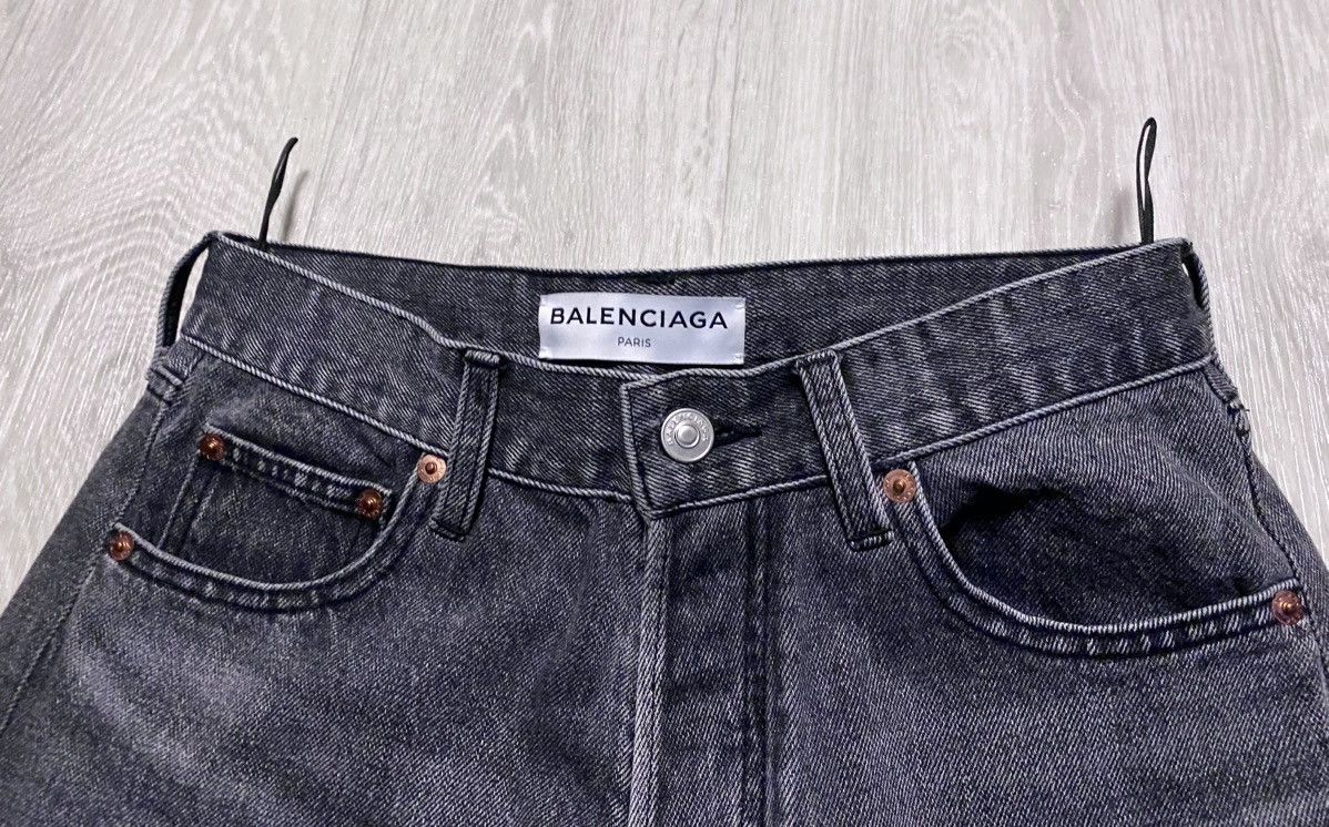 Balenciaga Unisex Balenciaga FW’17 Archetype Graphite Black Denim Jeans Size US 28 / EU 44 - 6 Thumbnail