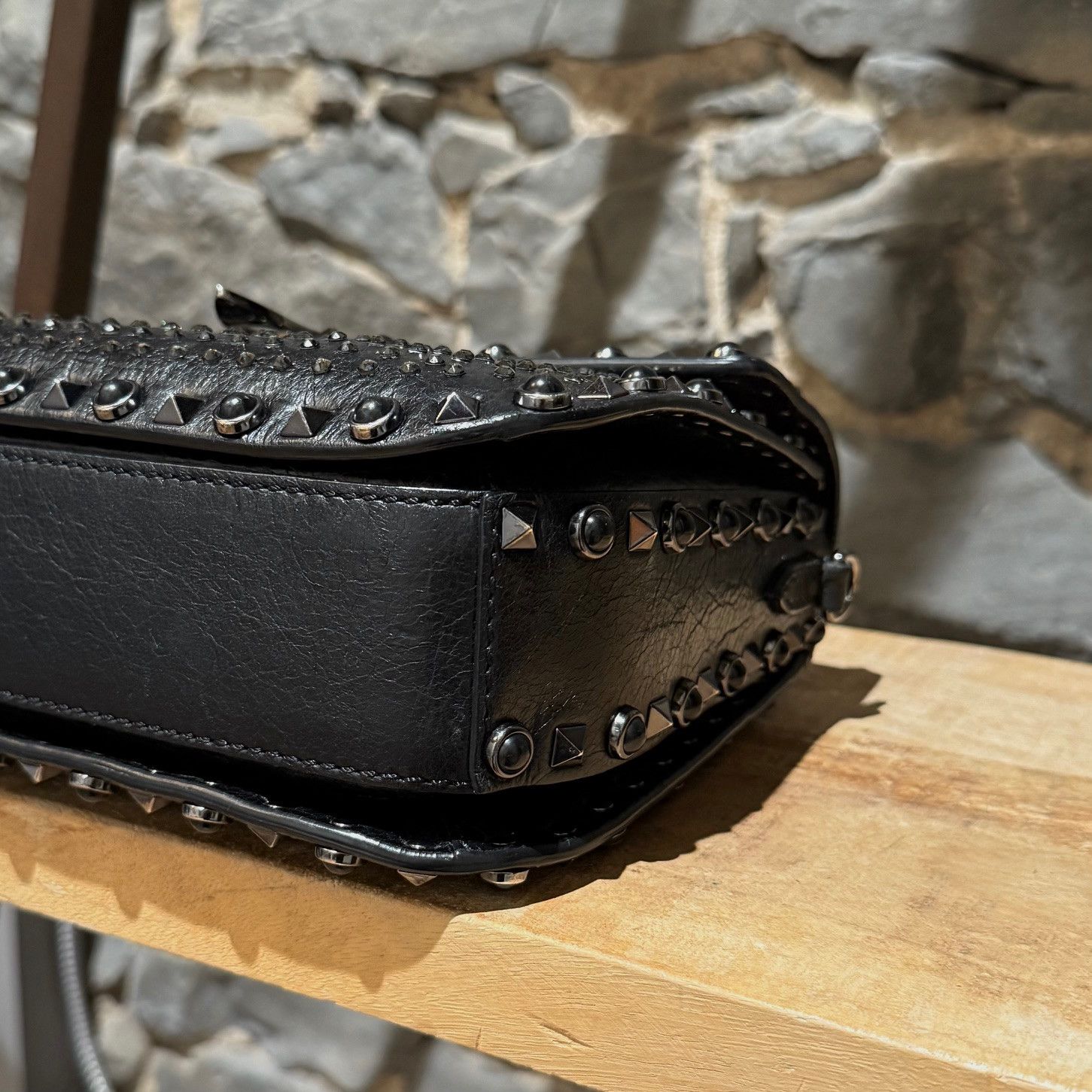 Valentino Valentino Black Star Crystal Rolling Rockstud Crossbody Bag Size ONE SIZE - 8 Thumbnail