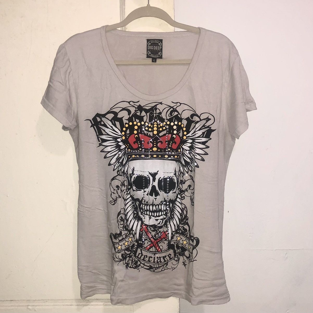 Hysteric Glamour × Japanese Brand × Vintage Vintage Skull Tee Size XXL / US 16-18 / IT 52-54 - 1 Thumbnail
