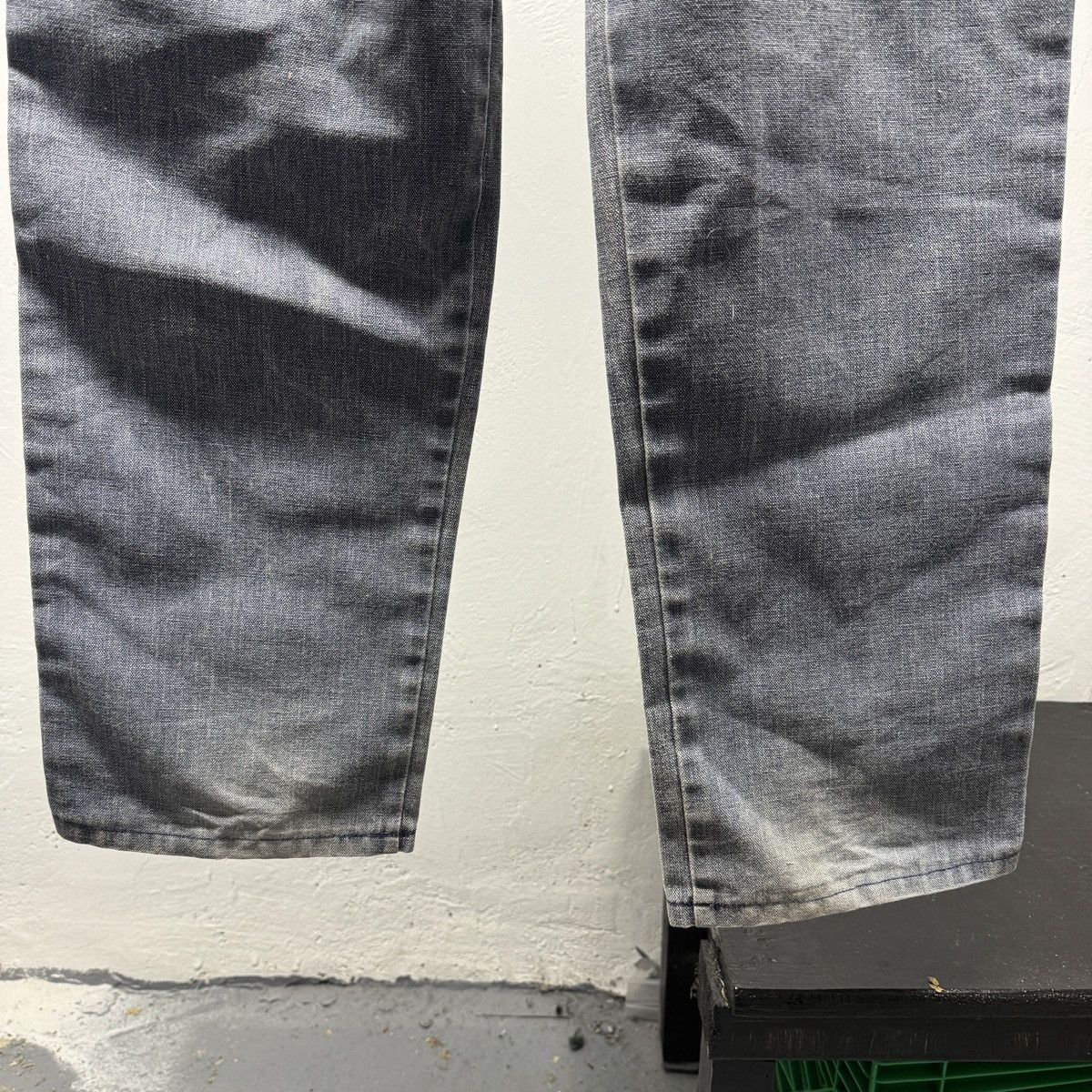 Vintage 90s Y2K Faded Thrashed Denim Cargo Jeans Pants ERD Grunge Size US 33 - 12 Thumbnail