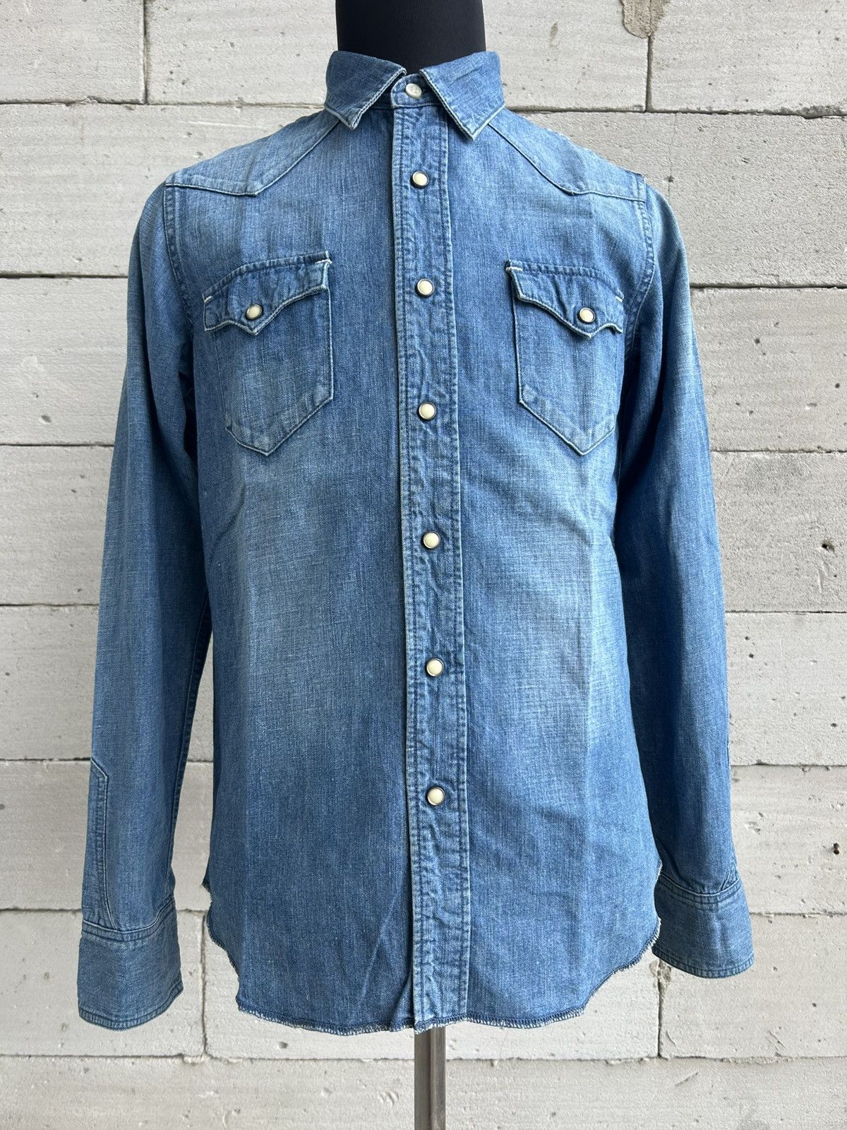 *A VONTADE Selvedge Denim Western Shirt Size US M / EU 48-50 / 2 - 2 Thumbnail