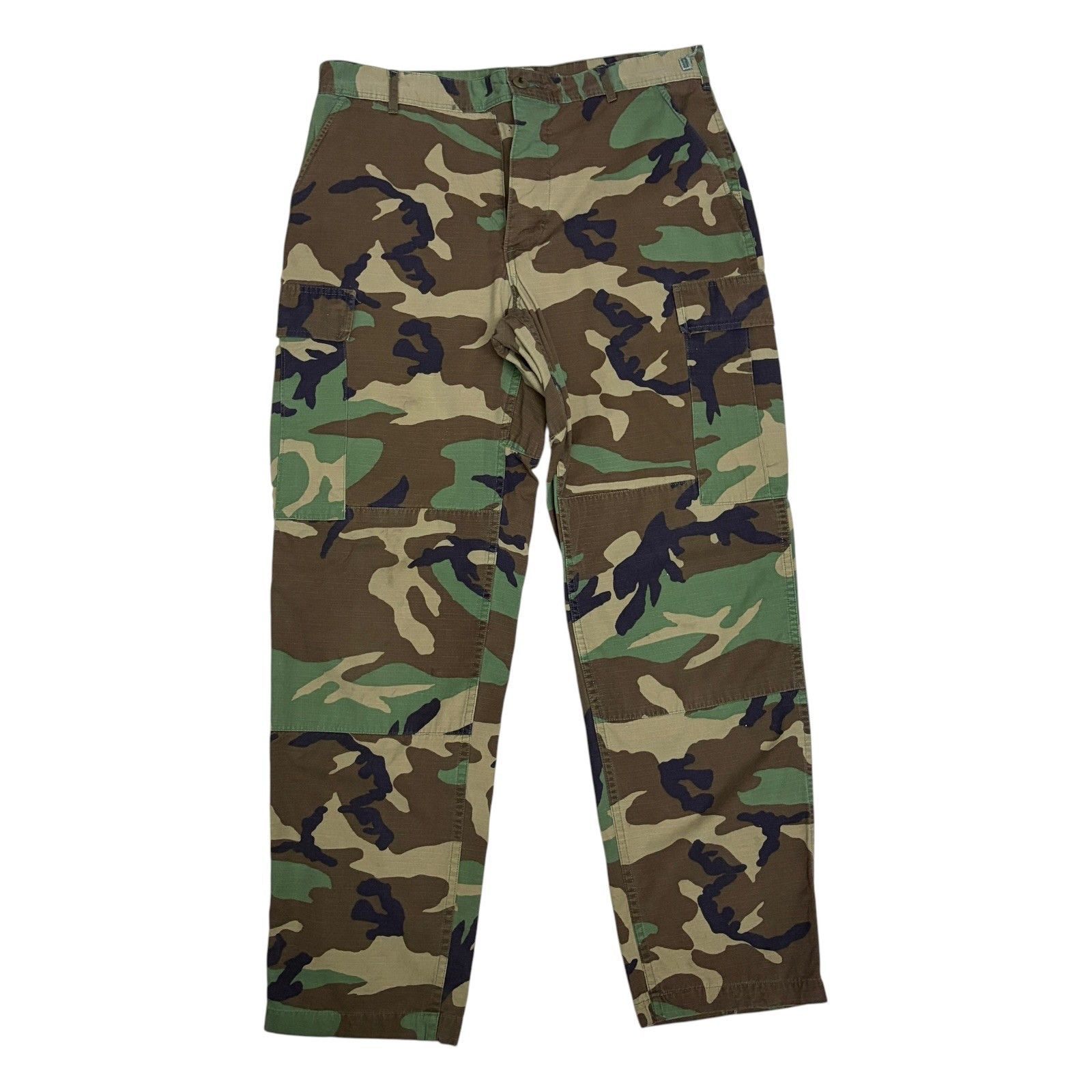 Other US ARMY Camo Cargo Pants Woodland Combat Vintage Medium Size US 34 / EU 50 - 1 Thumbnail