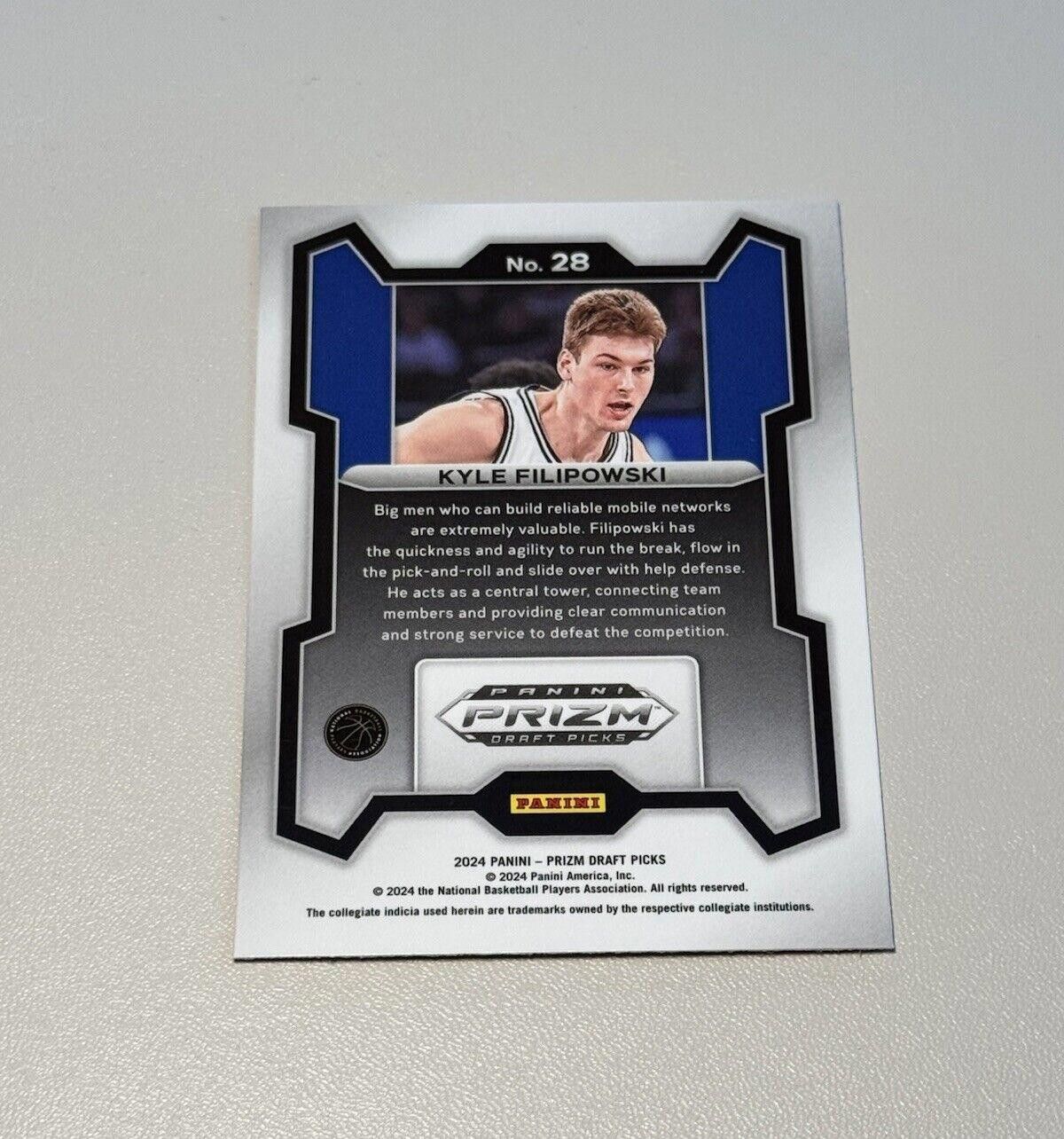 Other Kyle Filipowski 2024 Panini Prizm Draft Picks No. #28 Rookie Size ONE SIZE - 2 Thumbnail