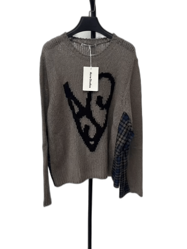 Acne Studios Acne Studios FW24 relaxed check knit sweater Size US M / EU 48-50 / 2 - 1 Thumbnail