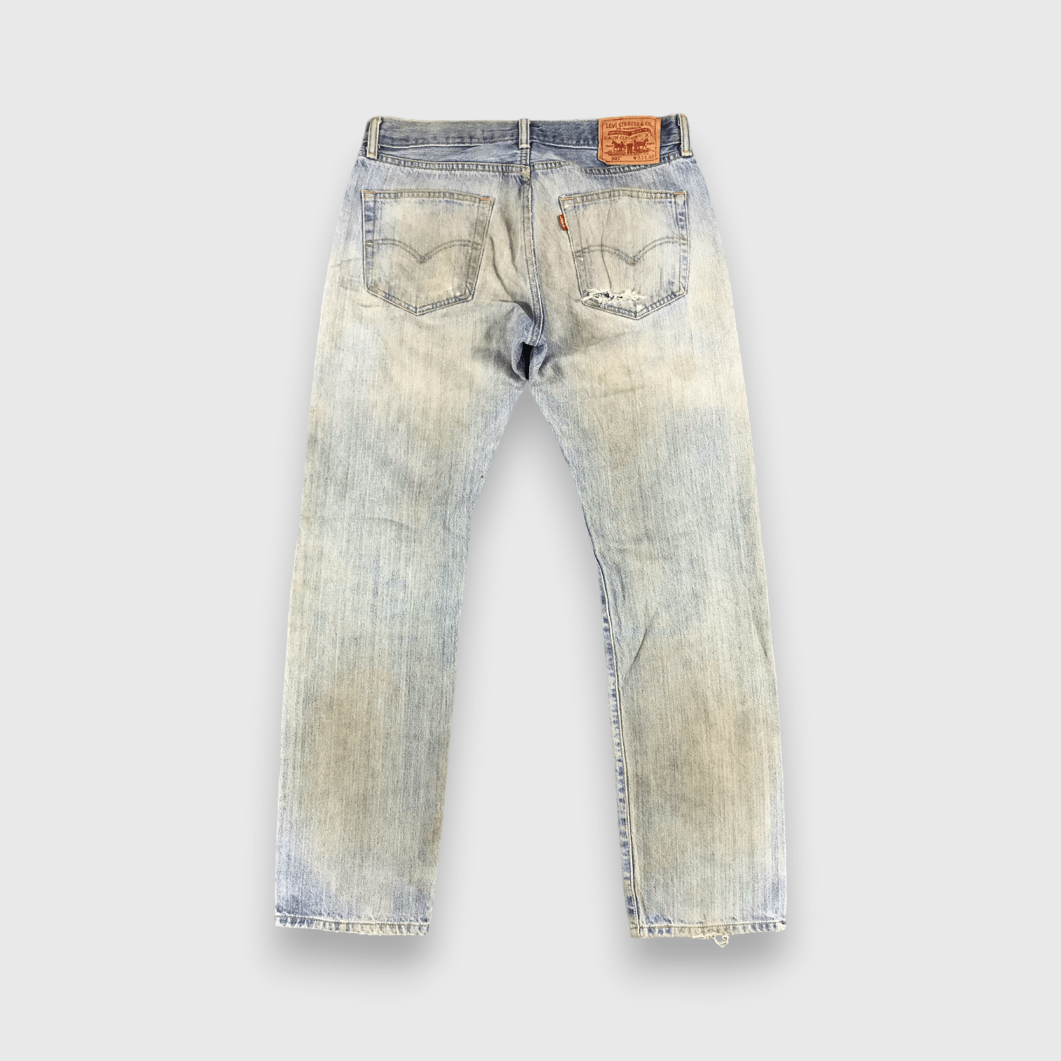Levi's Vintage Rusty Light Washed Levis 501 Jeans-J972 Size US 33 - 2 Thumbnail