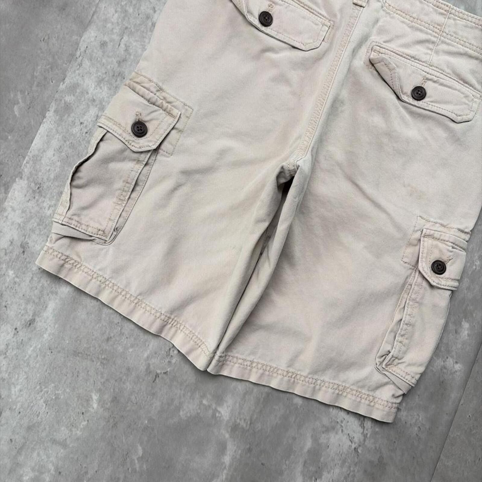 Other Y2K Beige Urban Pipeline Grunge Baggy Cargo Shorts Size US 30 / EU 46 - 4 Thumbnail