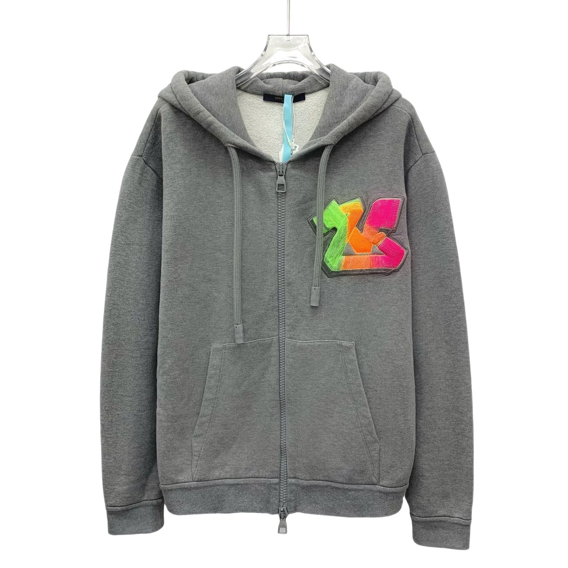 Louis Vuitton Louis Vuitton 3D Graffiti Logo Zip-Up Hoodie M Size US M / EU 48-50 / 2 - 1 Thumbnail