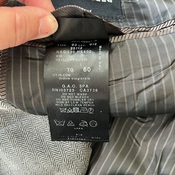 Giorgio Armani Giorgio Armani Marled Virgin Wool 2 Pc 2 Button Suit Size 50L - 13 Thumbnail