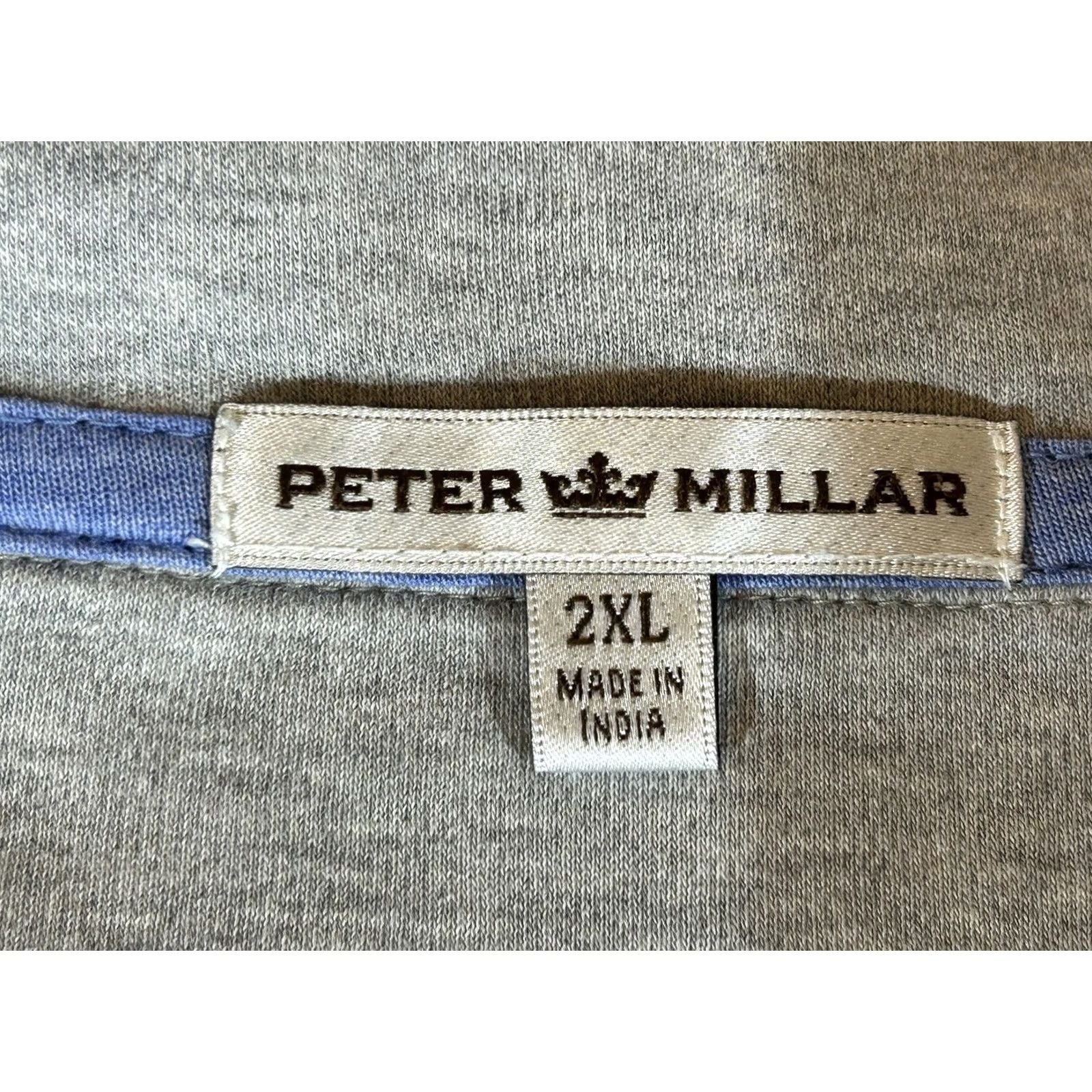 Peter Millar Peter Millar Sweater Men 2XL Gray 1/4 Zip Pullover Casual Golf Heather Interlock Size US XXL / EU 58 / 5 - 6 Thumbnail