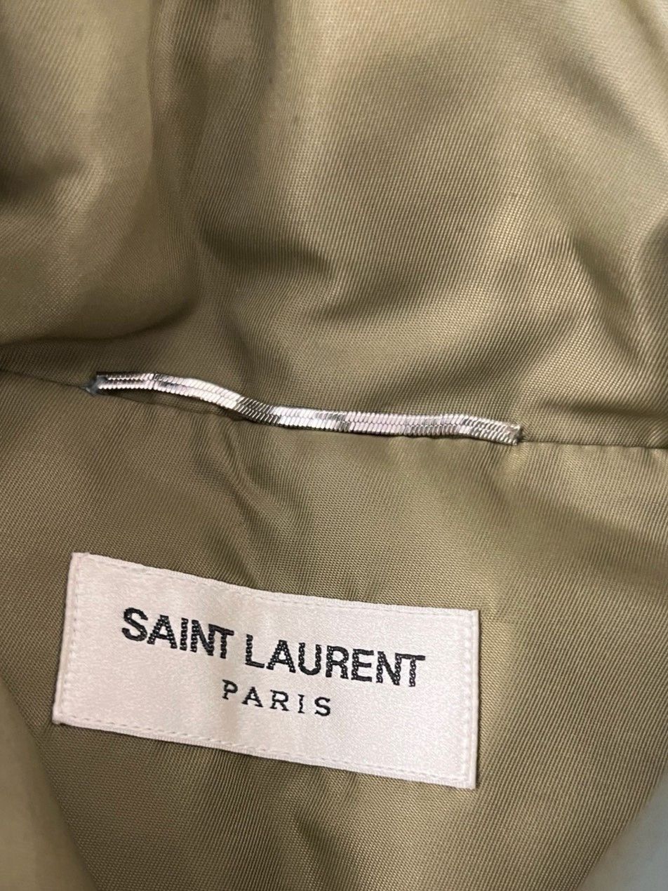 Saint Laurent Paris Saint Laurent Green Puffer Jacket with Epaulets Size US M / EU 48-50 / 2 - 4 Thumbnail