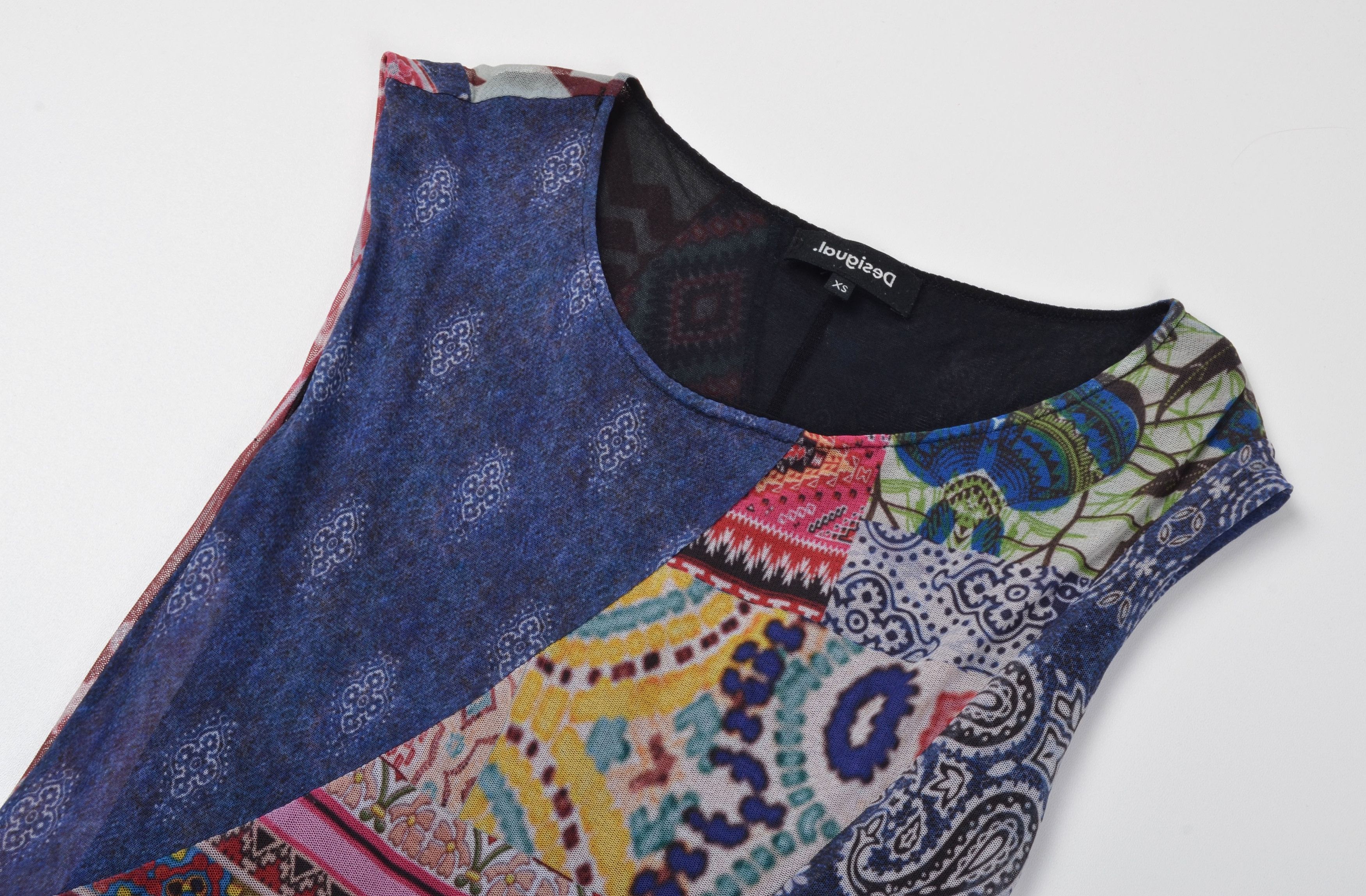 Desigual Vintage Desigual Y2K Boho Fairy Patchwork Mesh Dress Size XS / US 0-2 / IT 36-38 - 5 Thumbnail