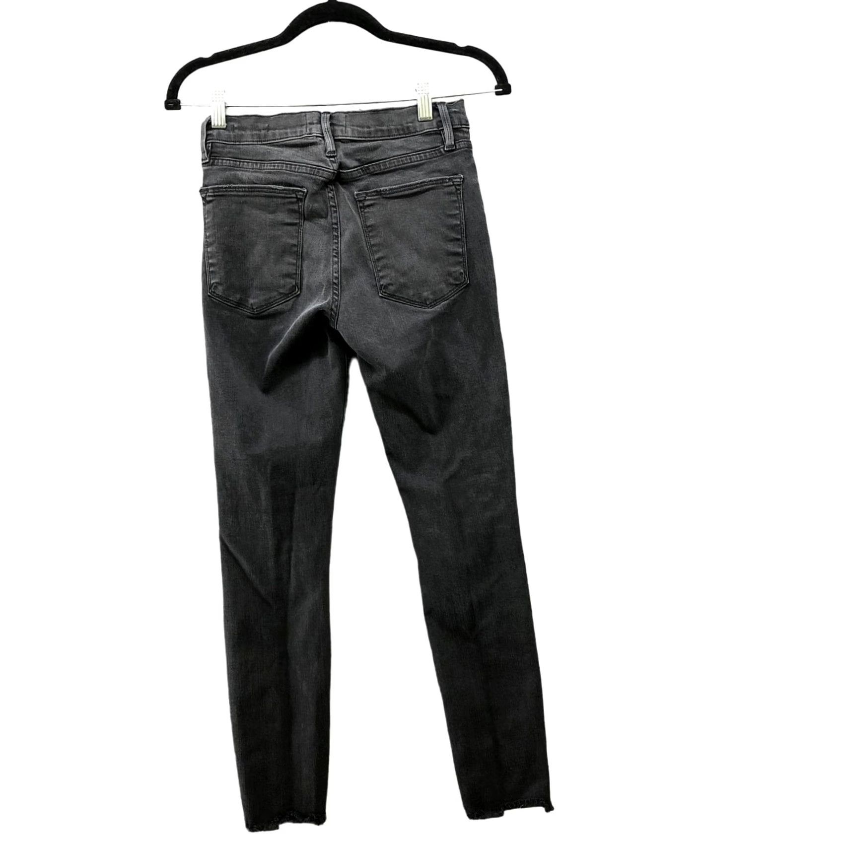 Frame FRAME Le High Raw Hem Ankle Skinny Jeans Black Women 26 Denim Slim Stretch 5-Pocket Capri? Size 26" / US 2 / IT 38 - 2 Thumbnail