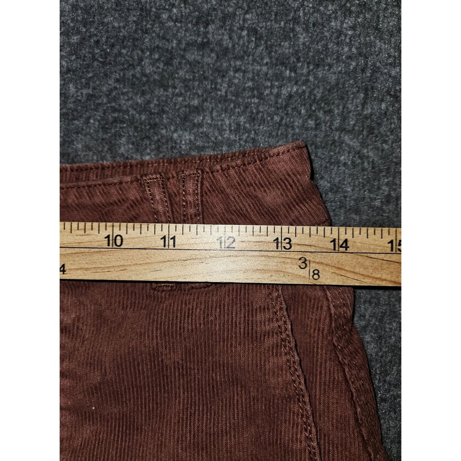 Vintage VINTAGE American Eagle Skirt Womens 2 Brown Corduroy Super High Rise A-Line Button Front (note: original is non-vintage) Size 26" / US 2 / IT 38 - 4 Thumbnail