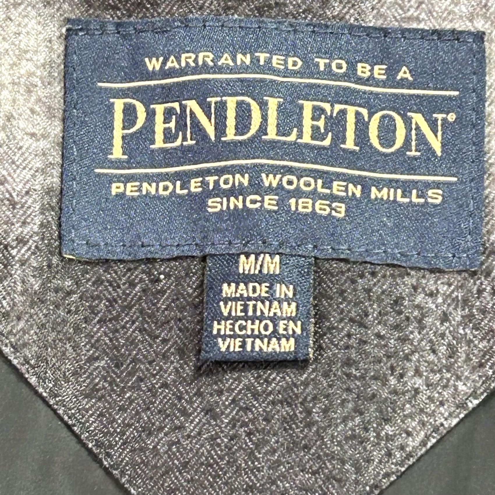 Pendleton Pendleton Jacket Mens M Black Plaid Down Puffer Hooded Full Zip Insulated Jacket Size US M / EU 48-50 / 2 - 4 Thumbnail