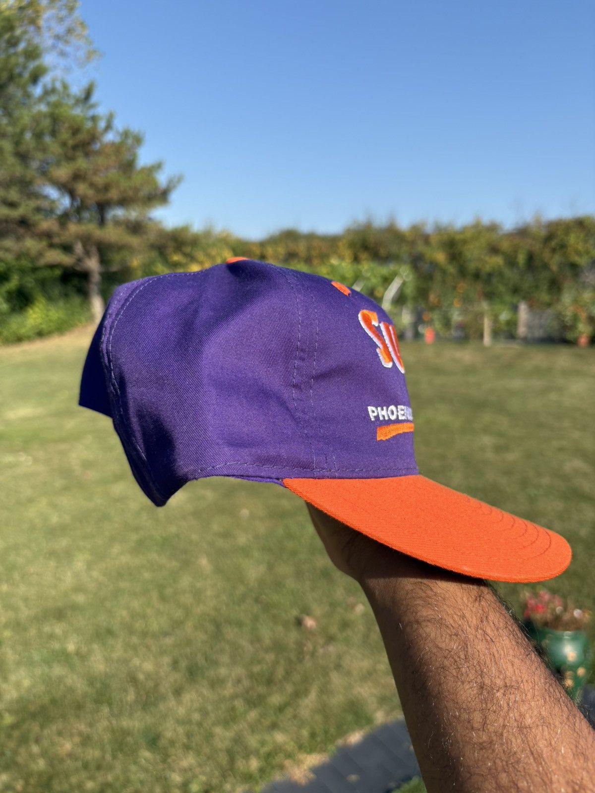 Twins Enterprise Inc. Phoenix Suns NBA Twins Vintage 90s Logo Script Snapback Hat Size ONE SIZE - 5 Thumbnail
