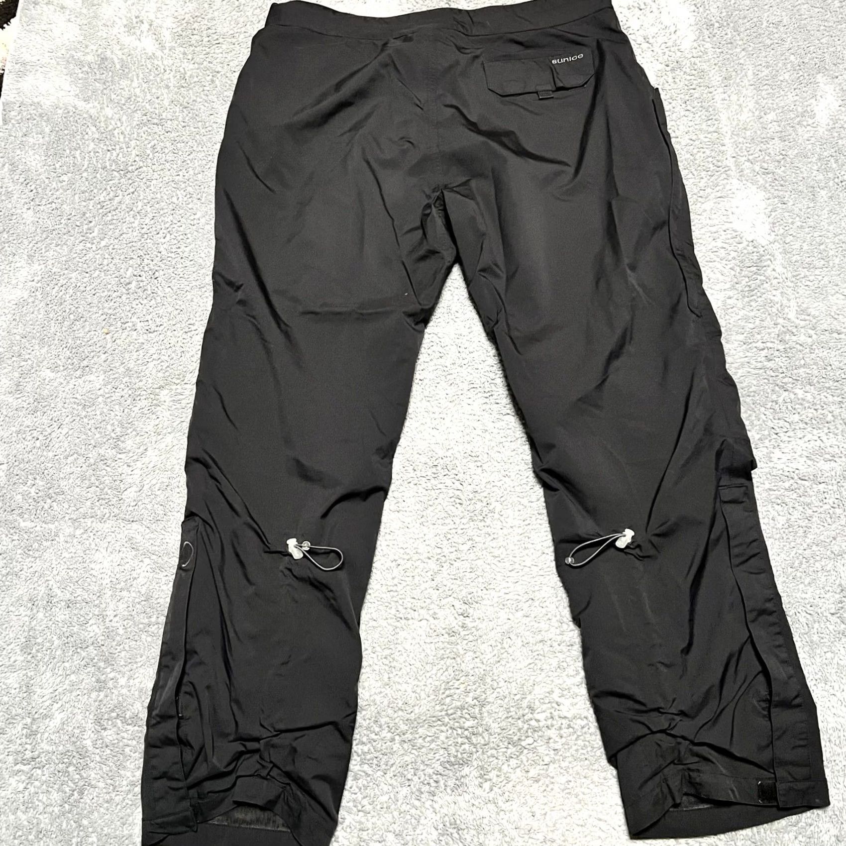 Vintage Sunice Tornado Pants Mens XL Flex Vent Nylon Adjustable Waist Windbreaker Pants Mens XL Black 37x30 Windbreaker Mens Size US 36 / EU 52 - 4 Thumbnail