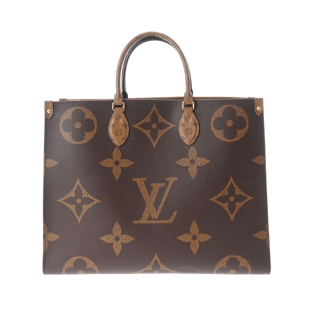 Louis Vuitton Monogram Reverse On The Go GM Brown Canvas