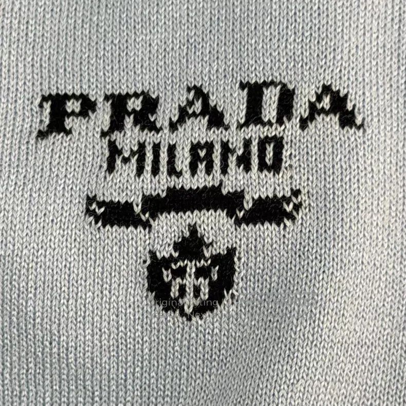 Prada Prada Haze blue chest letter silk short sleeves Size XS / US 0-2 / IT 36-38 - 8 Thumbnail