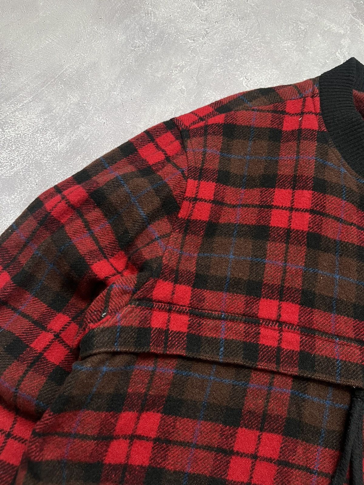 V AVE SHOE REPAIR Fifth Avenue Shoe Repair Bomber Jacket Wool Checkered Plaid Size US L / EU 52-54 / 3 - 4 Thumbnail