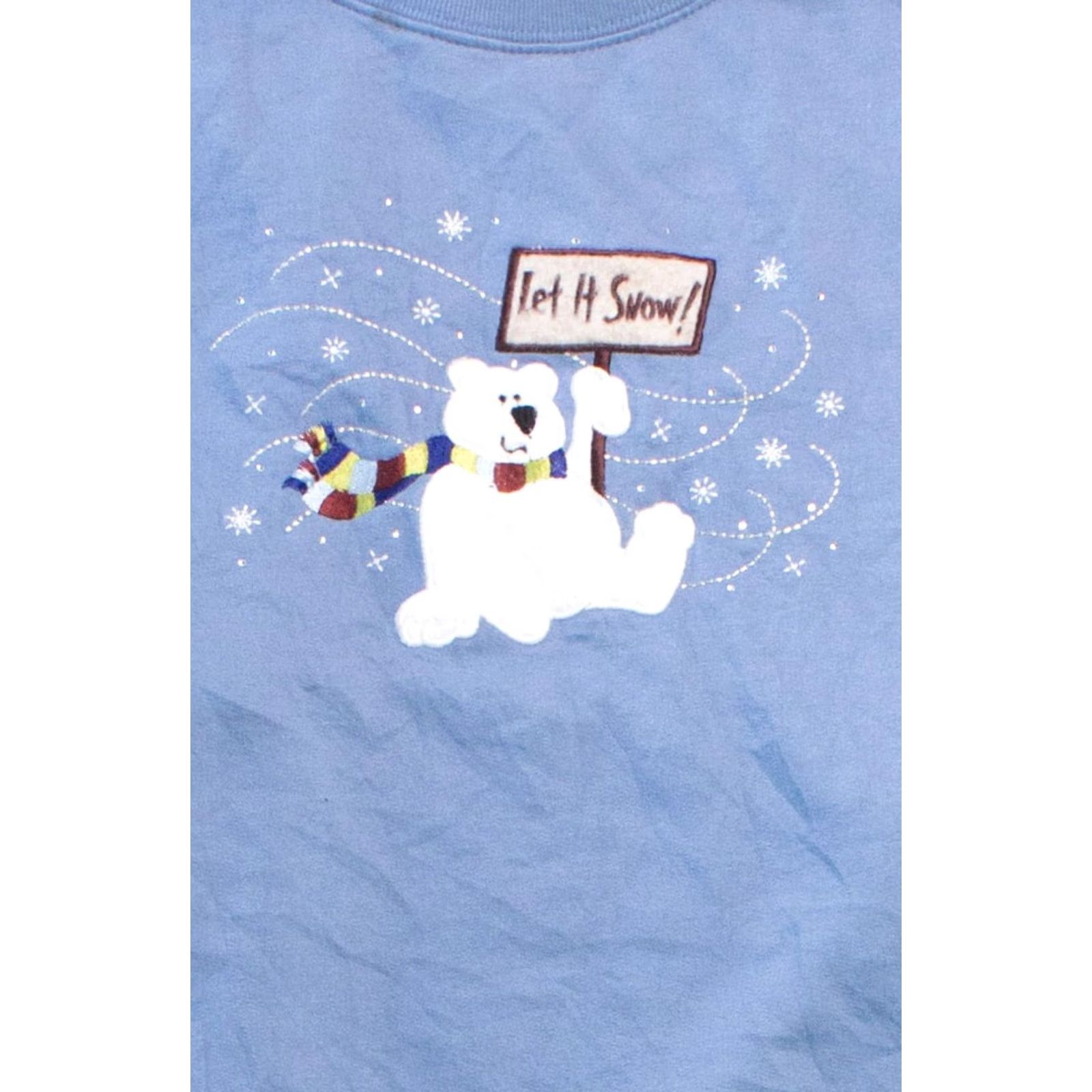Vintage VINTAGE Blue Ugly Christmas Sweatshirt 58134 XL Blue Sweatshirt Ugly Christmas Bears Christmas 1990s Mens Womens Size XL / US 12-14 / IT 48-50 - 2 Thumbnail